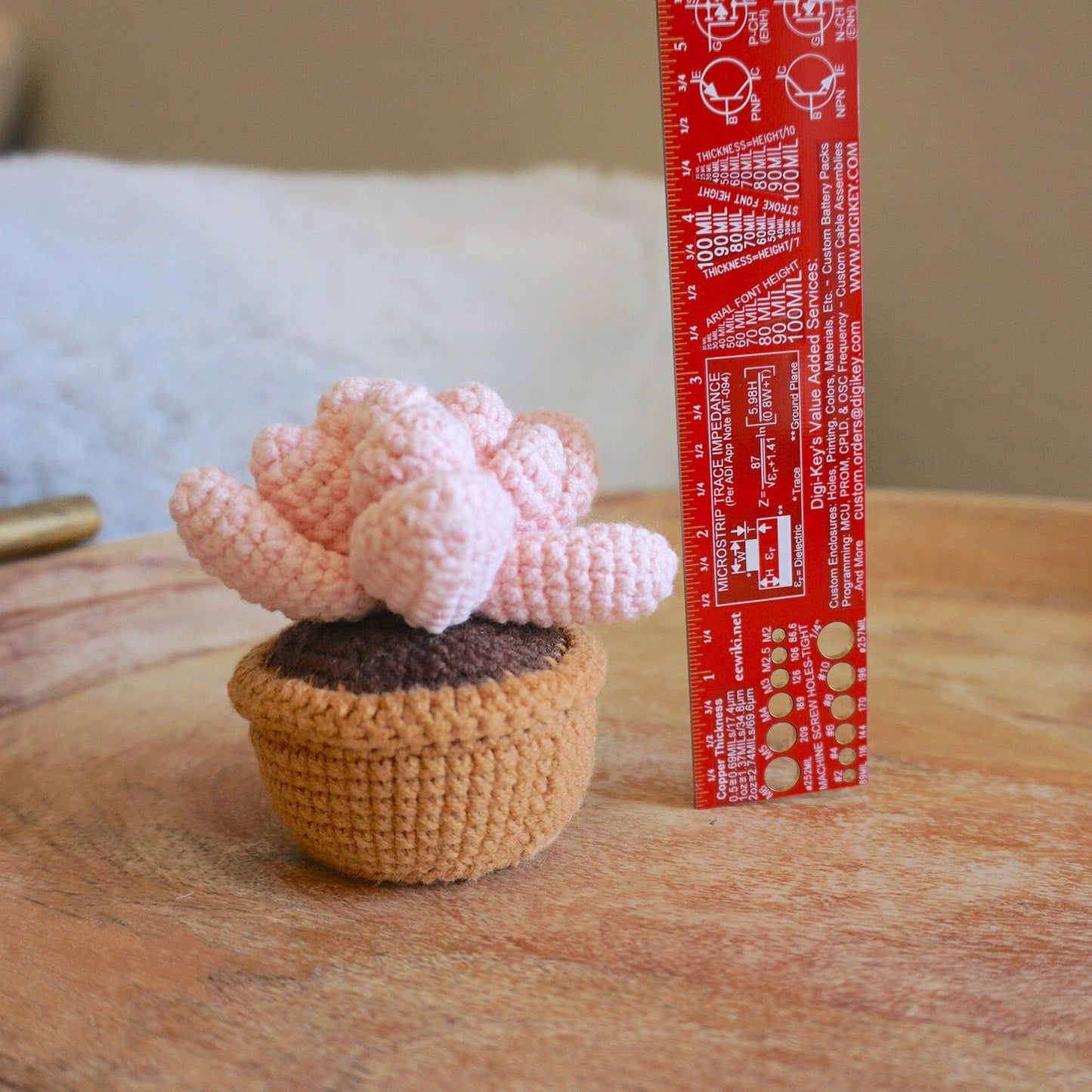 Finished Handmade Crochet Succulent | Crocheted Pachyphytum | Mini Flower Pot | Office Desk Home Decor | Decorative Plants | Gift Mom Friend