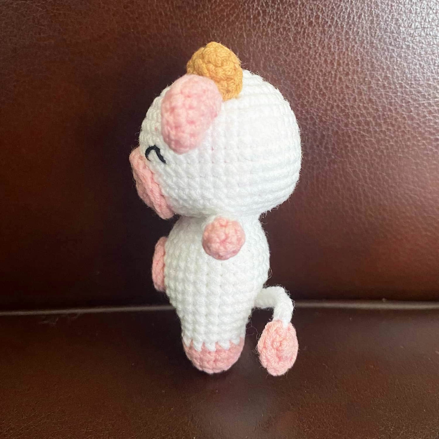 Handmade Crochet Strawberry Cow/Pig | Cute Crochet Toy | Mini Cow Plush | Cow Stuffed Animal | Finished Crochet Toy