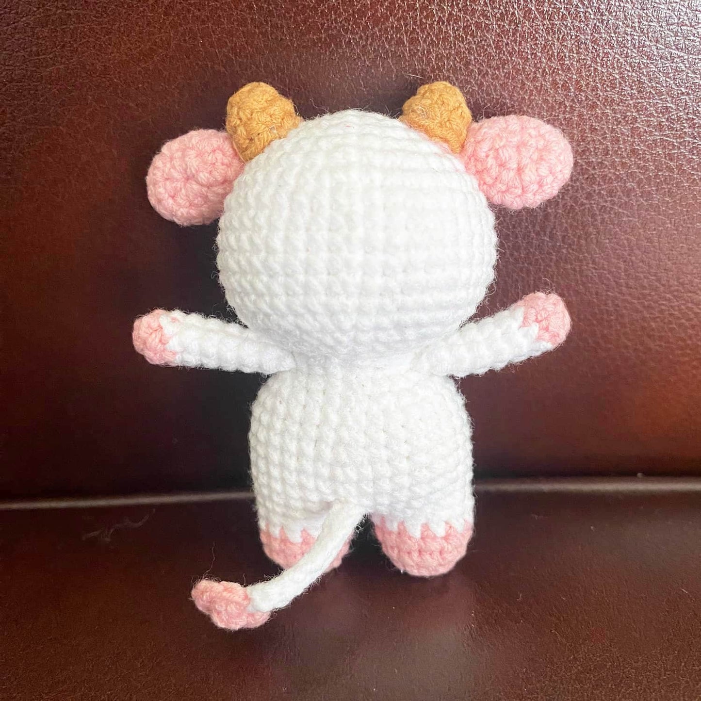 Handmade Crochet Strawberry Cow/Pig | Cute Crochet Toy | Mini Cow Plush | Cow Stuffed Animal | Finished Crochet Toy