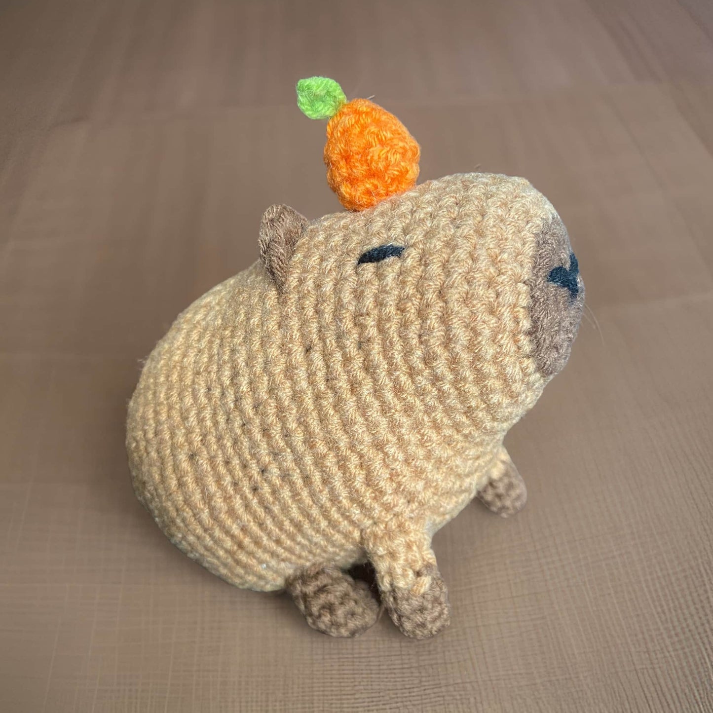 Handmade Crochet Orange Capybara | Cute Crochet Toy | Mini Capybara Plush | Capybara Stuffed Animal | Finished Crochet Toy