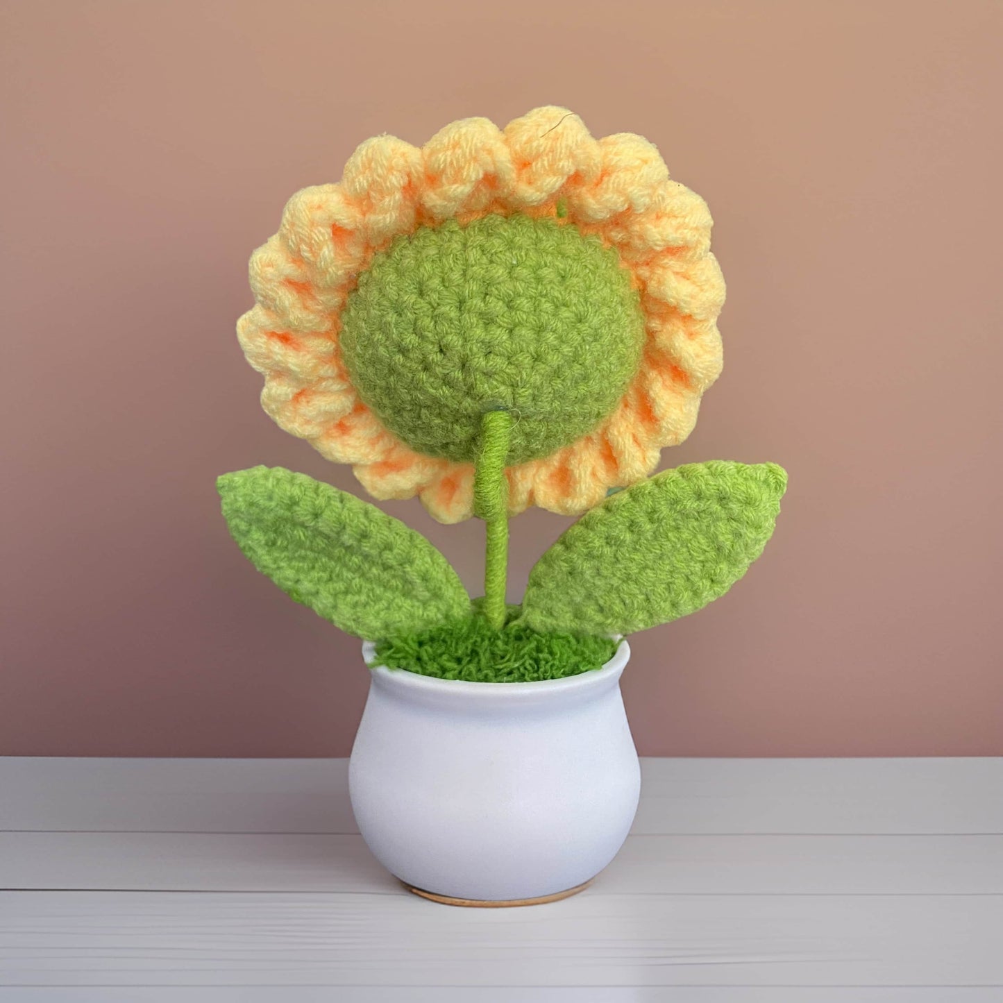 Handmade Finished Crochet Sunflower Pot | Sunflower Decor | Cute Crochet Flower | Decorative Plants | Crochet Flowers | Home Decor