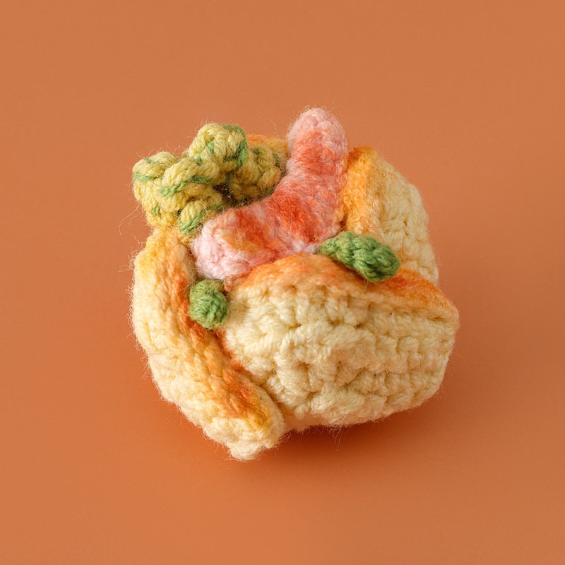 Handmade Finished Crochet Doll Food | Mini Food Plush | Crochet Dessert | Baby Food Toy | Crochet Dim Sum | Crochet Burger | Crochet Hot Dog