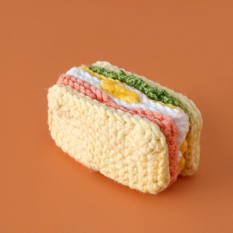 Handmade Finished Crochet Doll Food | Mini Food Plush | Crochet Dessert | Baby Food Toy | Crochet Dim Sum | Crochet Burger | Crochet Hot Dog