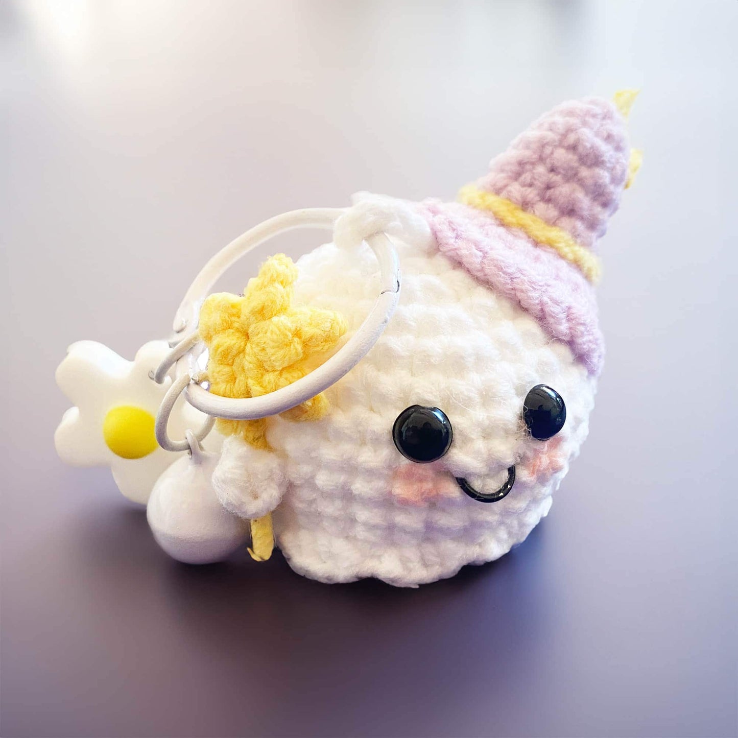 Handmade Finished Crochet Ghost | Mini Ghost Plush | Halloween Gift | Handmade Crochet Keychain | Halloween Decor | Halloween Fashion