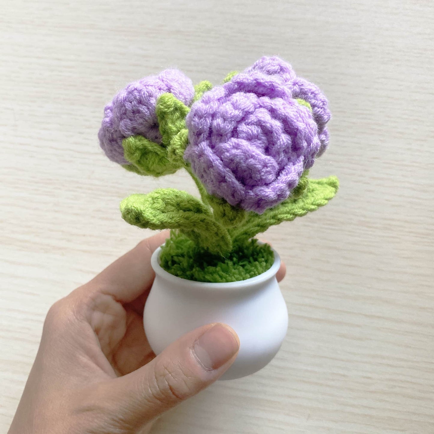 Handmade Finished Crochet Pink Rose Pot | Rose Decor | Cute Crochet Flower | Decorative Plants | Crochet Flowers | Home Decor