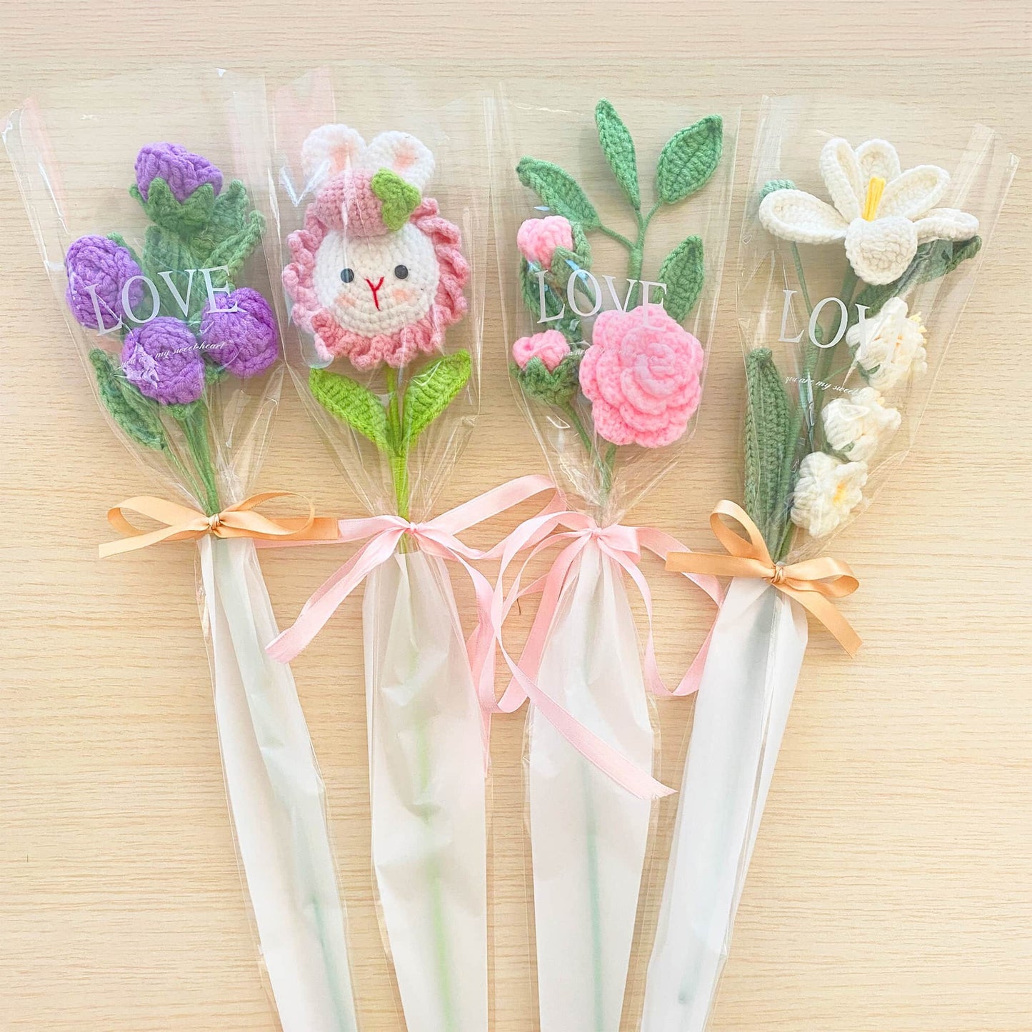 50+%OFF Mystery Bag Crochet Flower Pot | Curated 45+ Dollars Value | Tulip pot | Daisy | Forget me not | Bouquet | Toys | Accessories