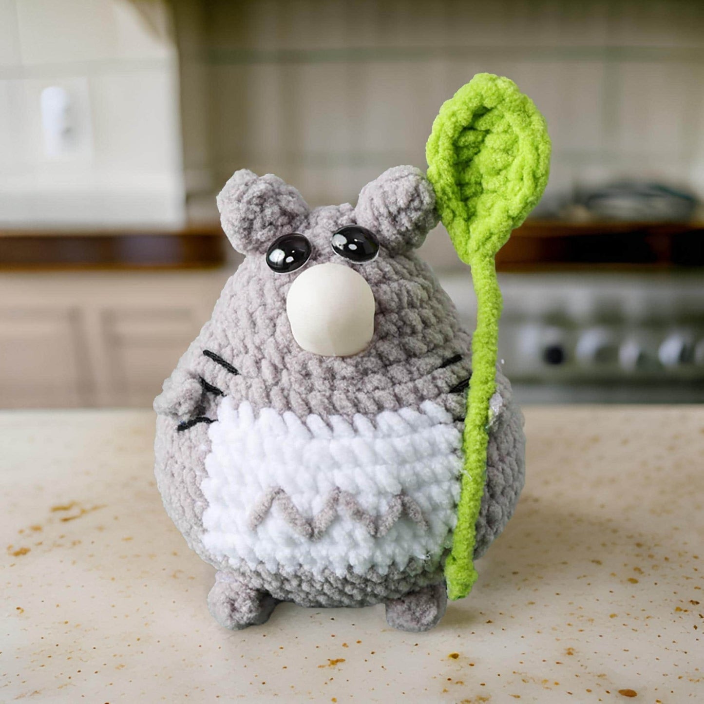 Handmade Finished Crochet Bubble Blowing Squeeze Toys | Cute Mouse Plush | Interactive Toys | Soft Squeezable Toys | Anime Toys
