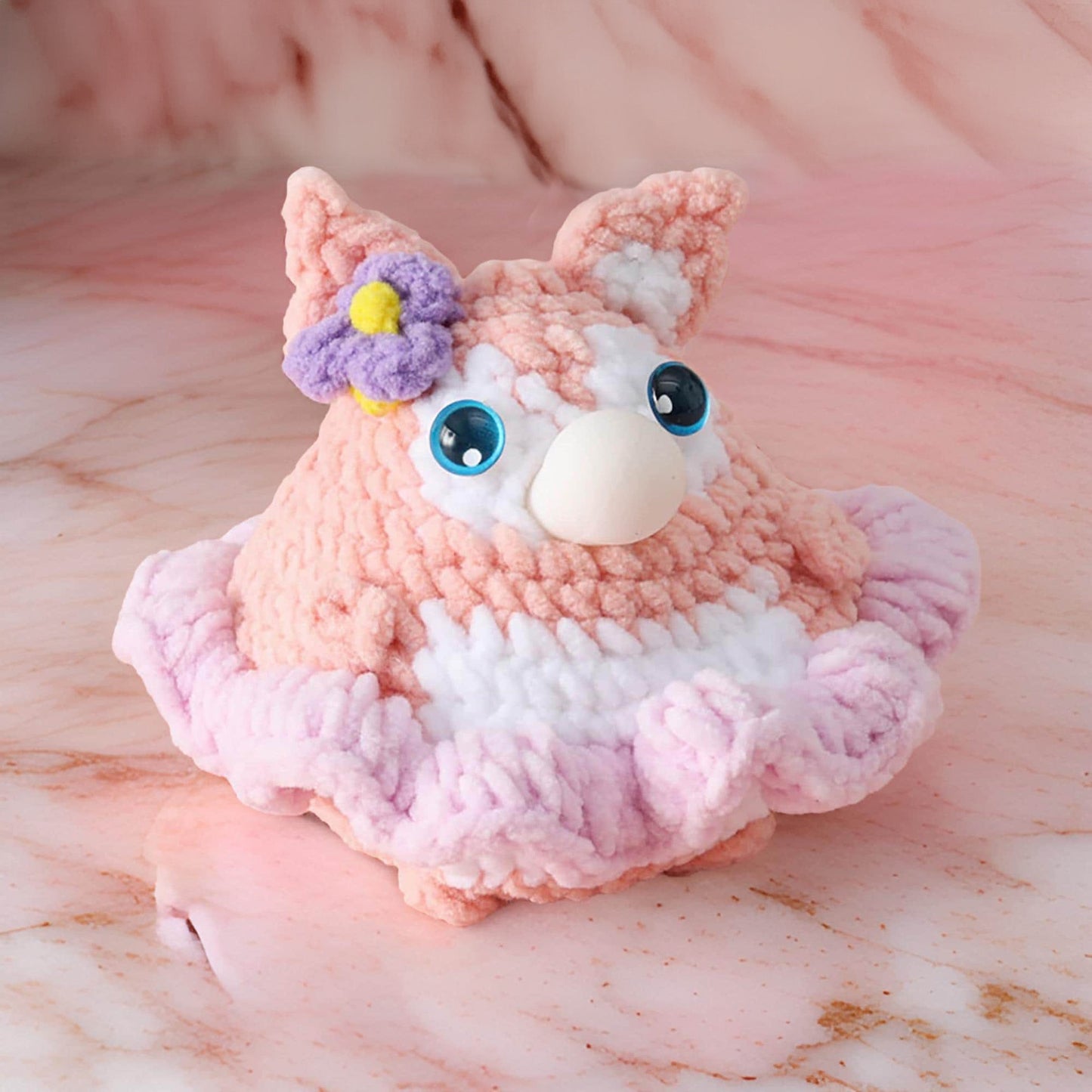 Handmade Finished Crochet Bubble Blowing Squeeze Toys | Cute Mouse Plush | Interactive Toys | Soft Squeezable Toys | Anime Toys