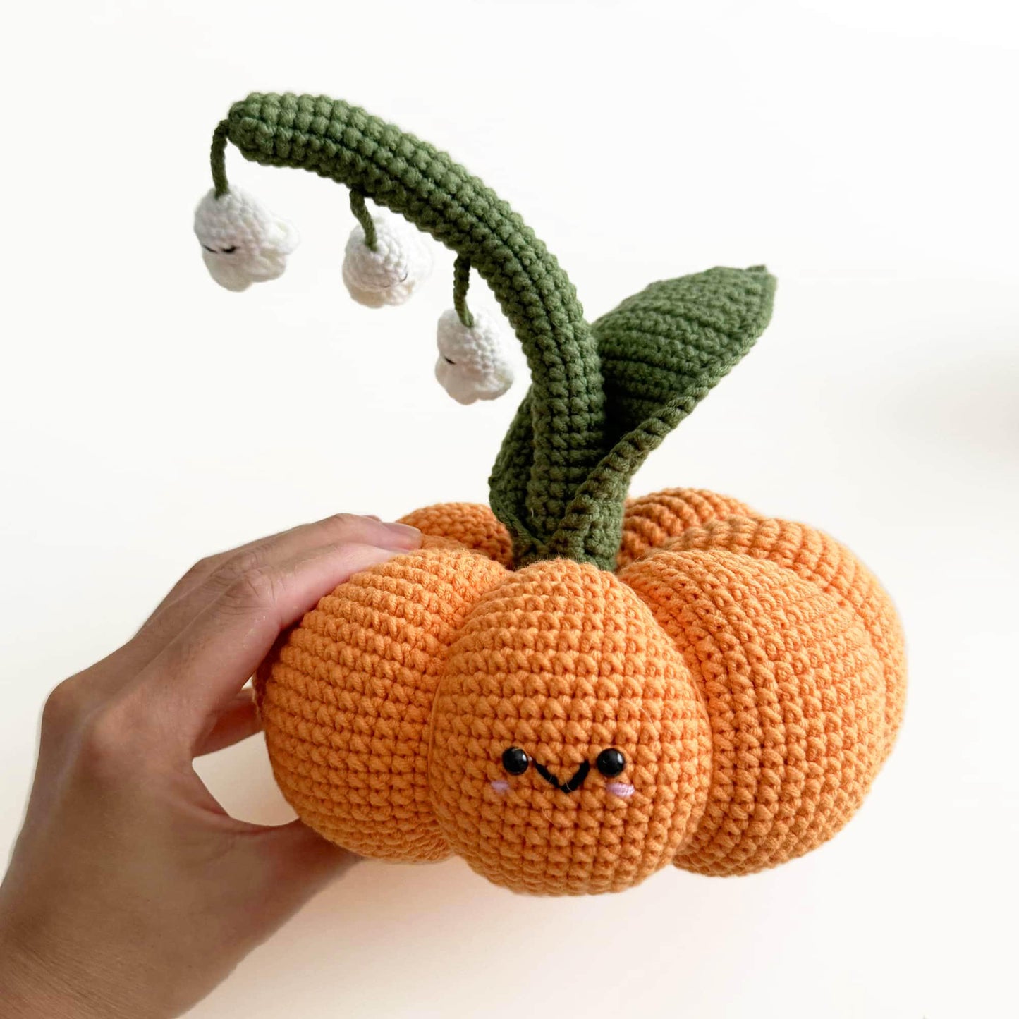 Handmade Finished Crochet Ghost Pumpkin | Lily of the Valley | Halloween Party Decor | Gift Plushie Plush | Hawaii | Horror