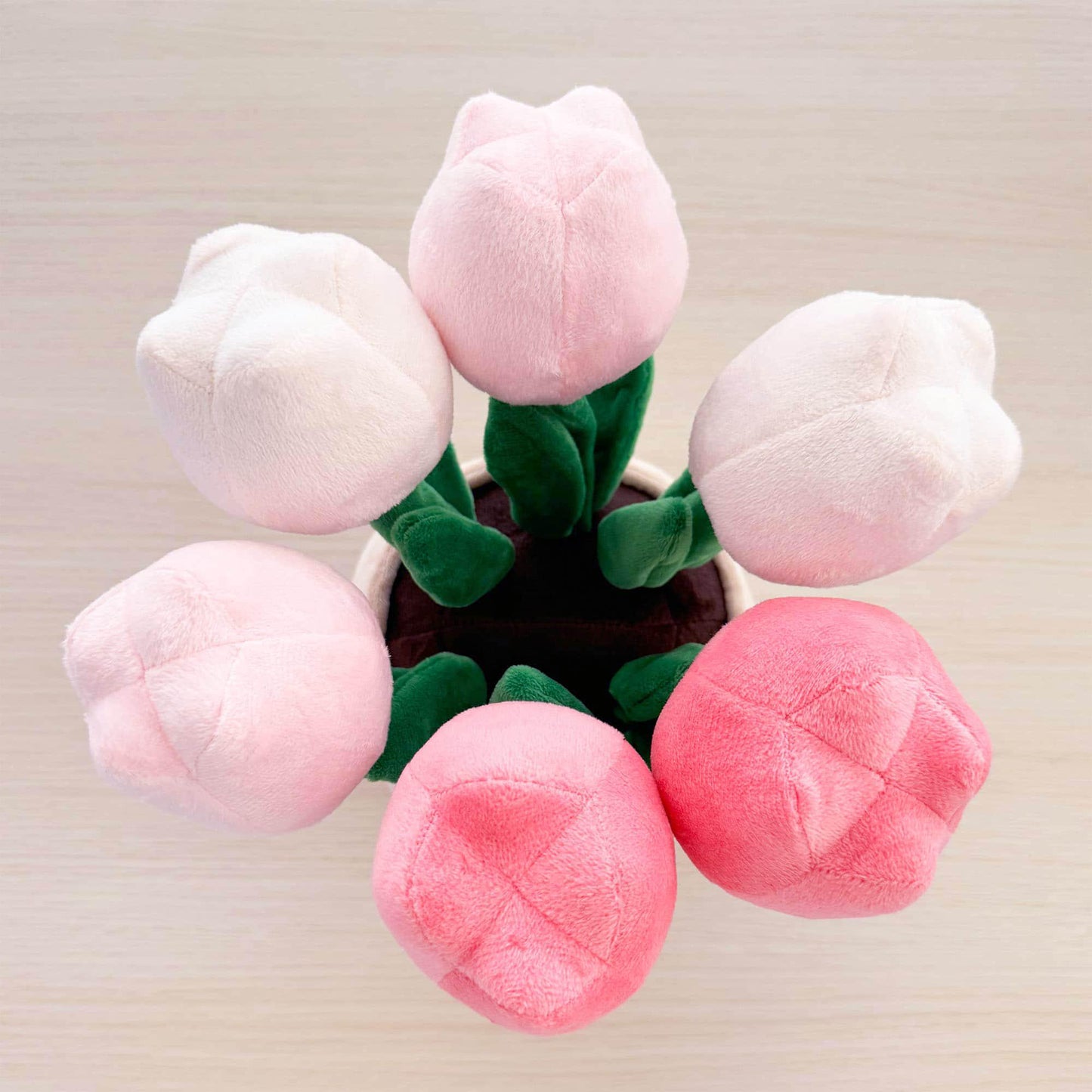 Exclusive Pinklady Tulip Pot Plush Toy | Pink Green | Plant Flower Stuffed Plushie Bouquet | Gift for Children Girl | Birthday Christmas