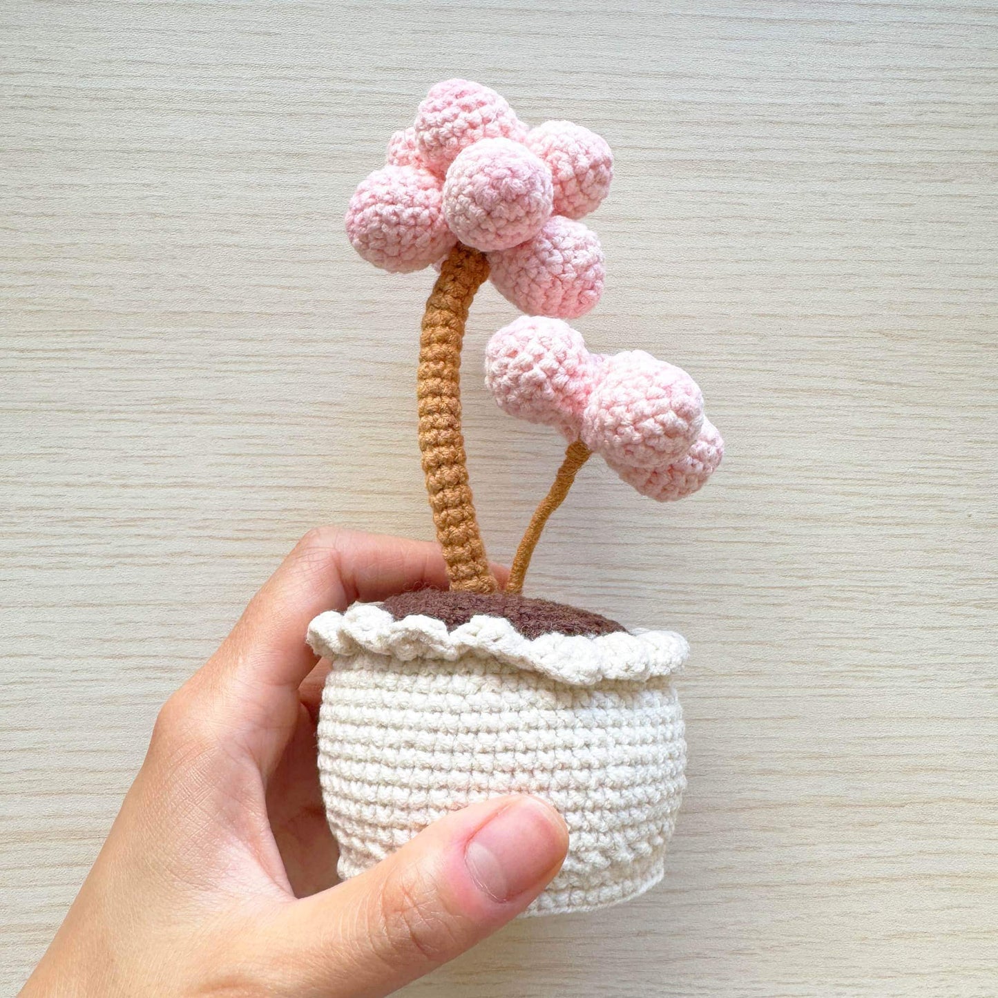 Handmade Crochet Succulent Tree | Crocheted Pachyphytum | Artificial Flower | Office Desk Home Decor | Decorative Plants | Gift Mom Wife