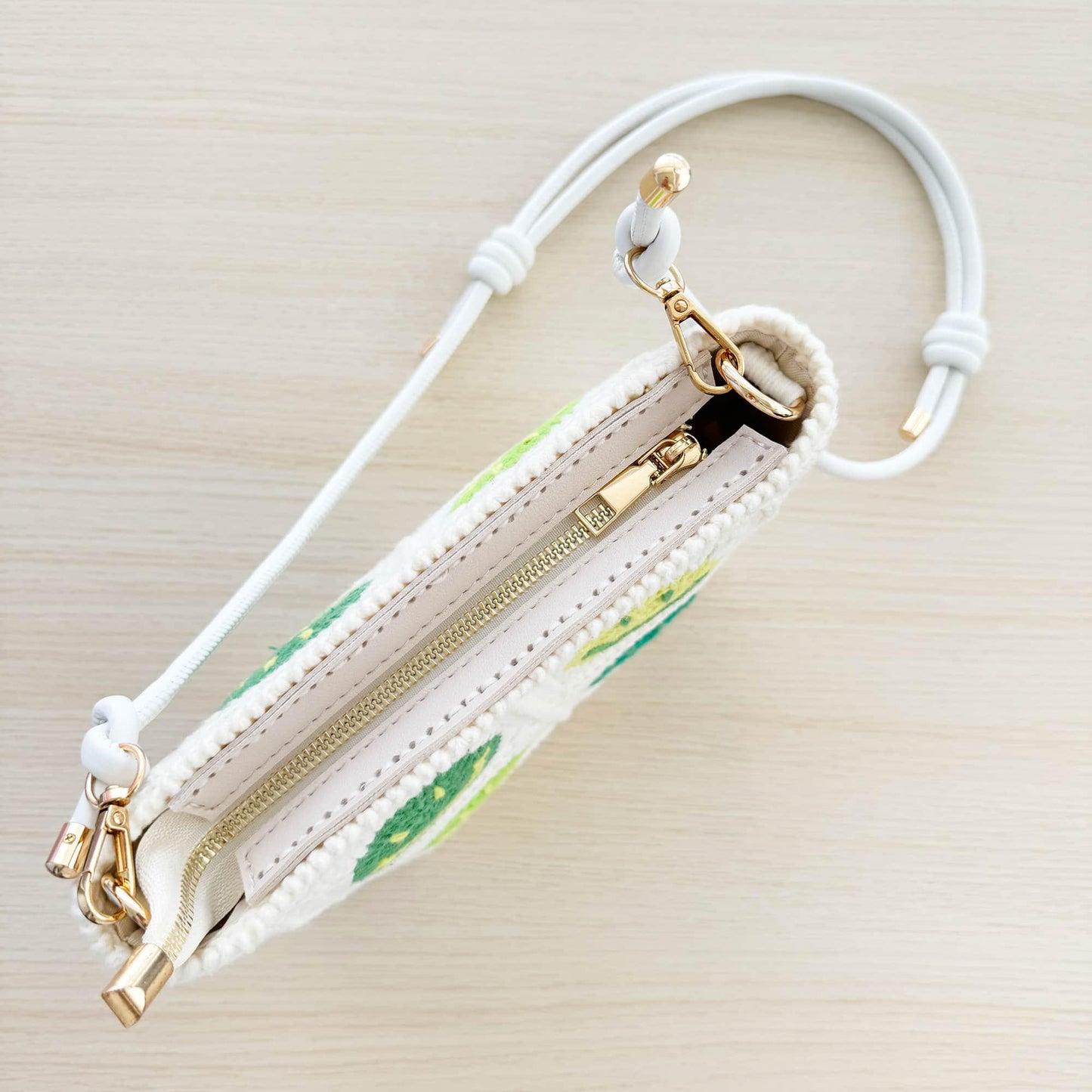 Handmade Crochet Smiley Face Granny Square Crossbody Bag | Purse | Adjustable Strap | Green White | Knitted | Handcrafted | Positivity