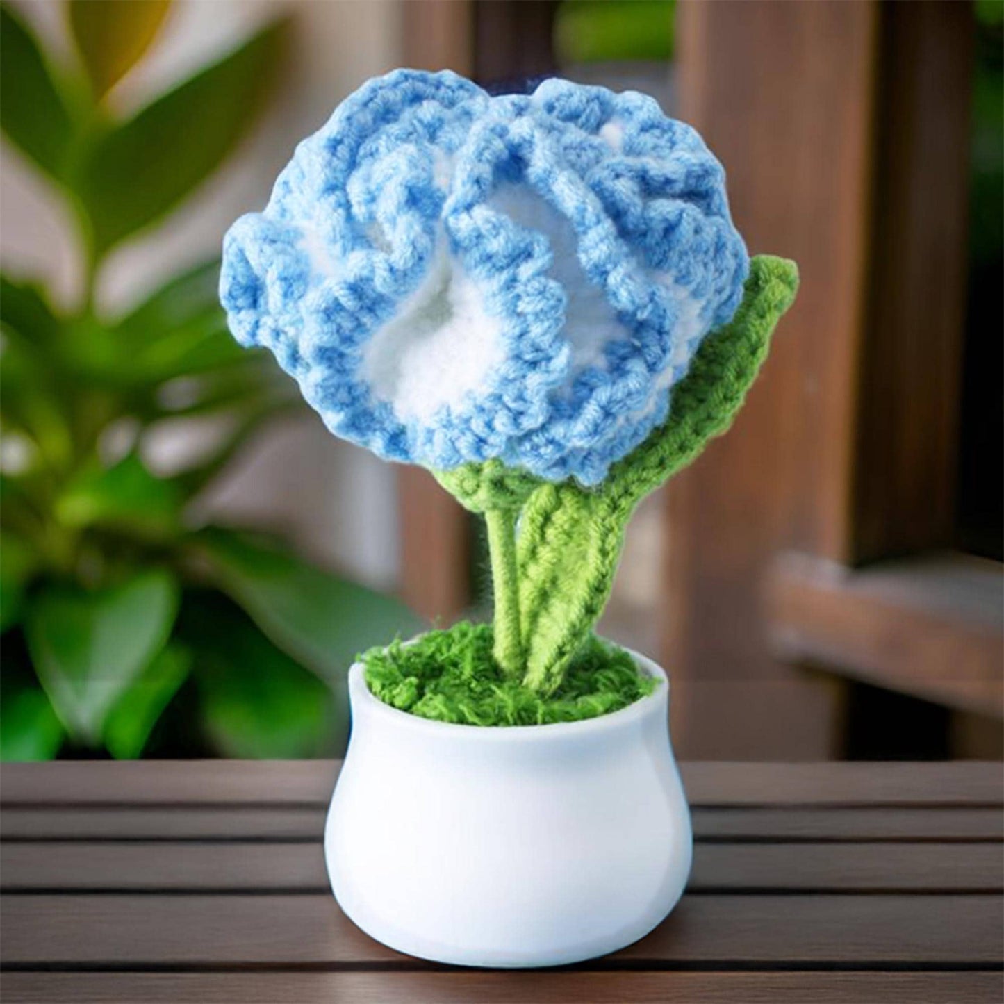 Handmade Crochet Carnation Pot | Pink | Yellow | Blue | Gift for Mom | Girlfriend | Flower Arrangement | Dried Flowers | Mother's Day