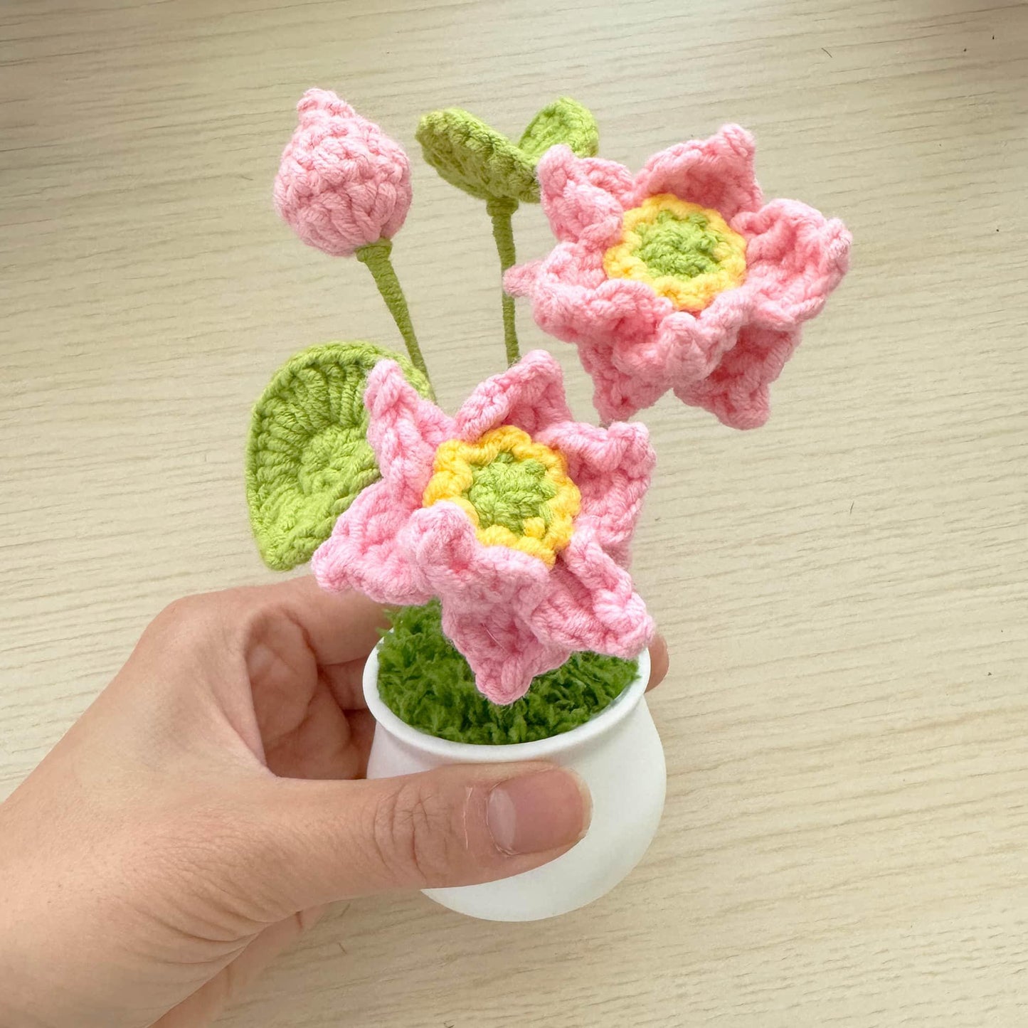 Handmade Crochet Lotus Pot | Crochet Lotus Decor | Crochet Lotus Flower | Handmade Gift | Summer Home Decor | yoga | zen