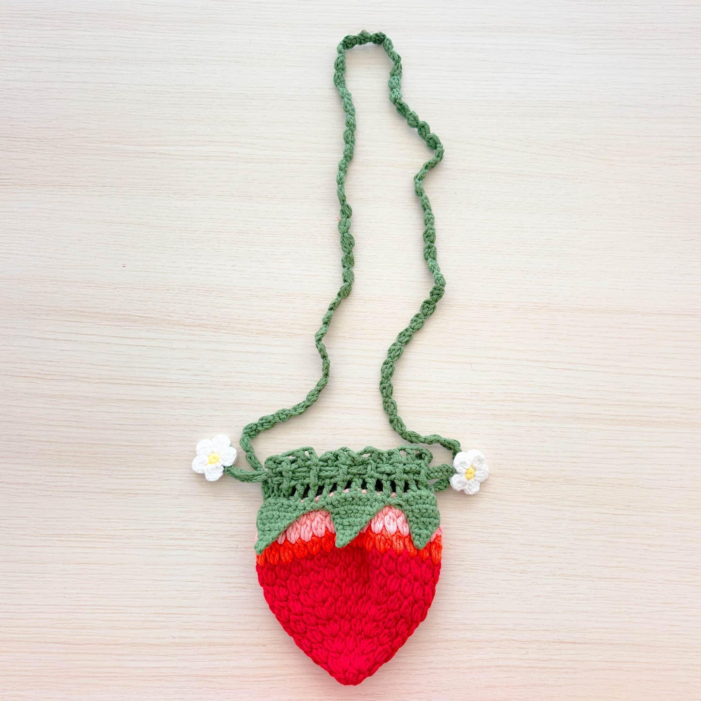 Handmade Crochet Strawberry Mini Bag: Kawaii Coin Purse