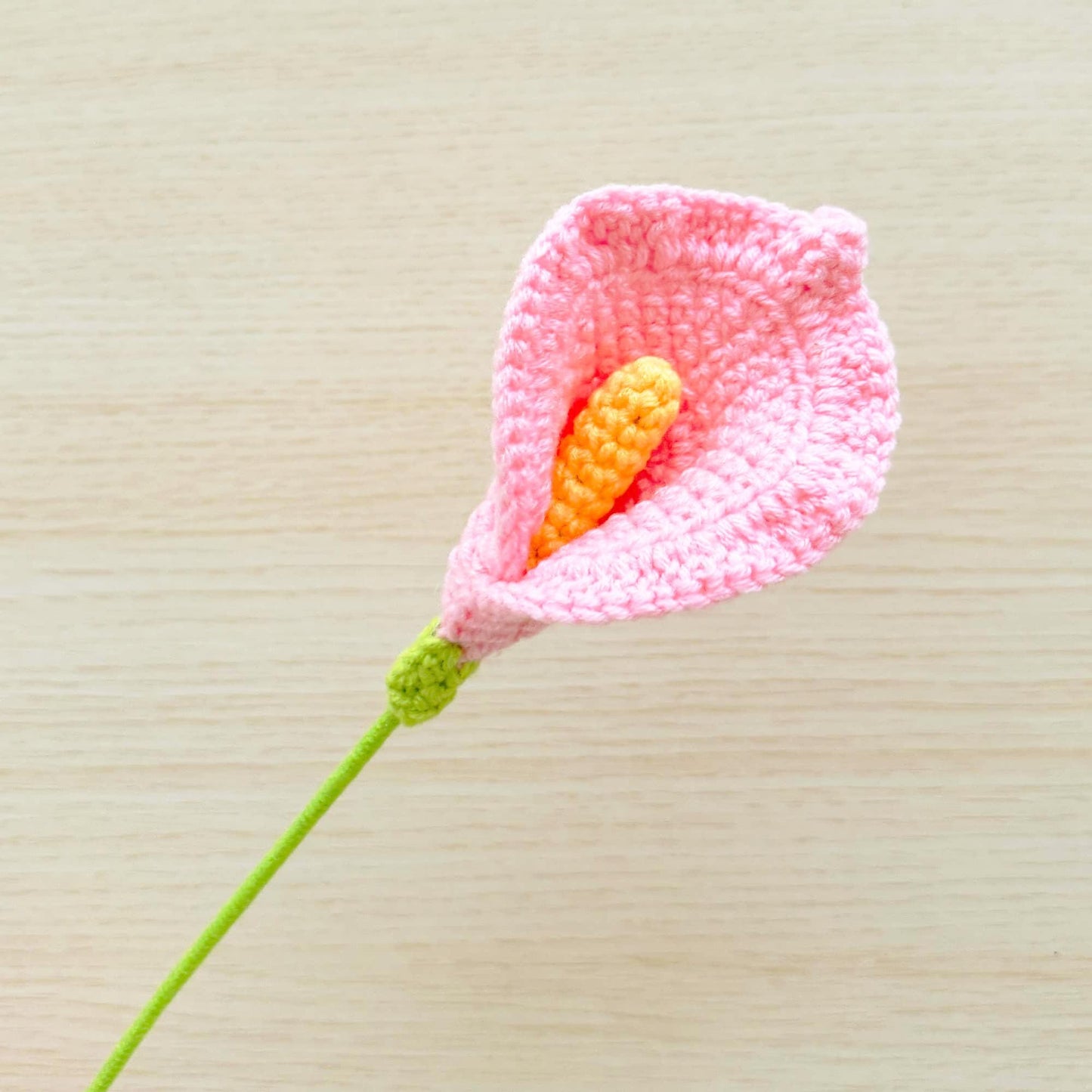 Handmade Crochet Calla Lily Flower Stems | Pink | Yellow | Bouquet | Gift for Mom | Artificial Plant | Flowers Arrangement