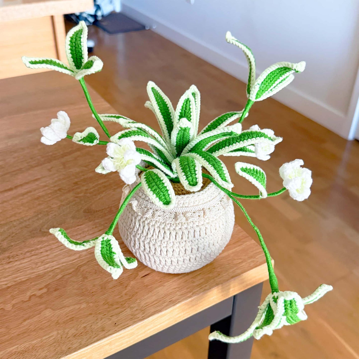 Handmade Crochet Spider Plant | Hanging Houseplant Decor | No-Water Indoor Plant | Fiber Art Plant Gift | Cute Crochet Greenery