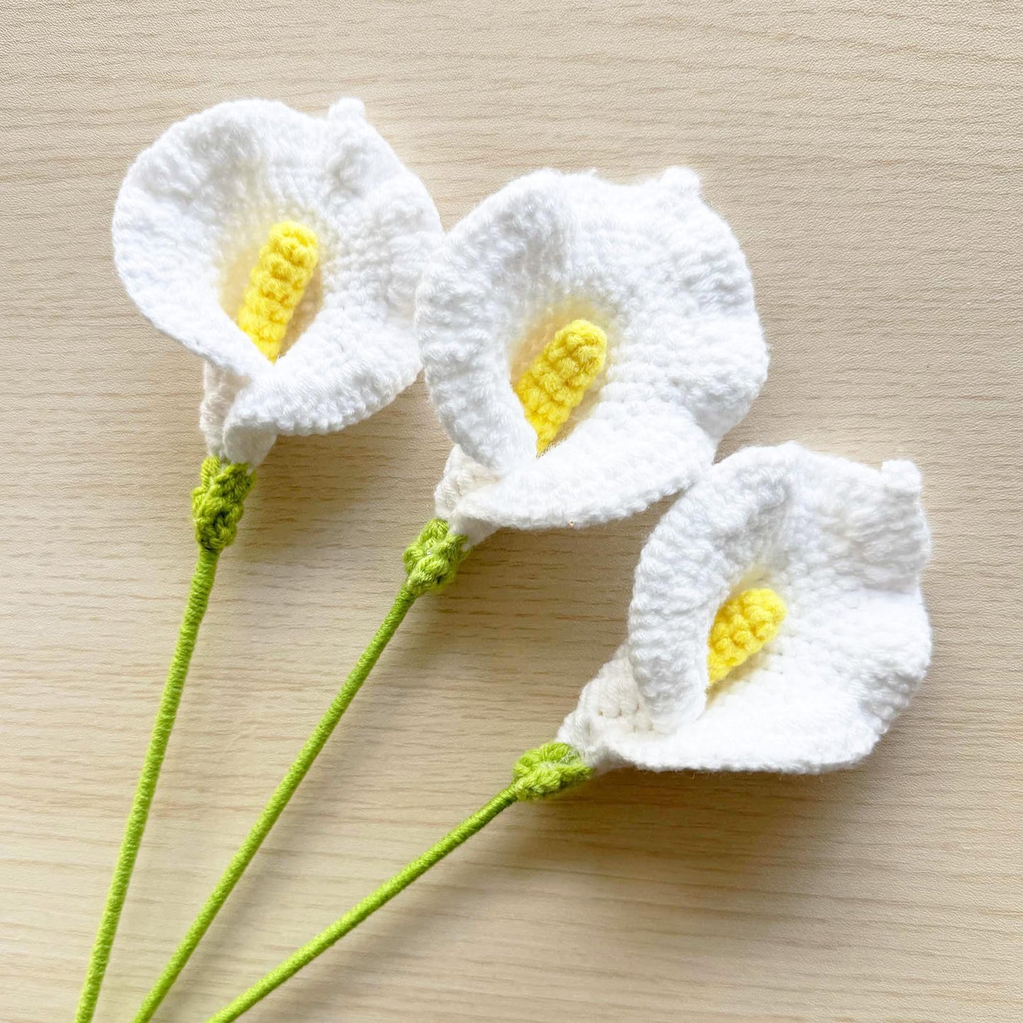 Handmade Crochet Calla Lily Flower Stems | Pink | Yellow | Bouquet | Gift for Mom | Artificial Plant | Flowers Arrangement