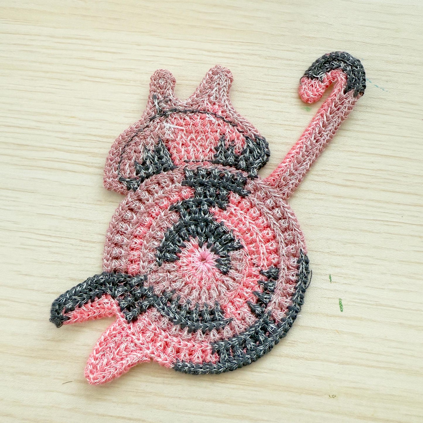 Set of 4 Funny Cat Butt Coaster Set (Machine Made) | Yarn Drink Mat | Cat Lover Gift | Animal Coaster | Quirky Home Decor
