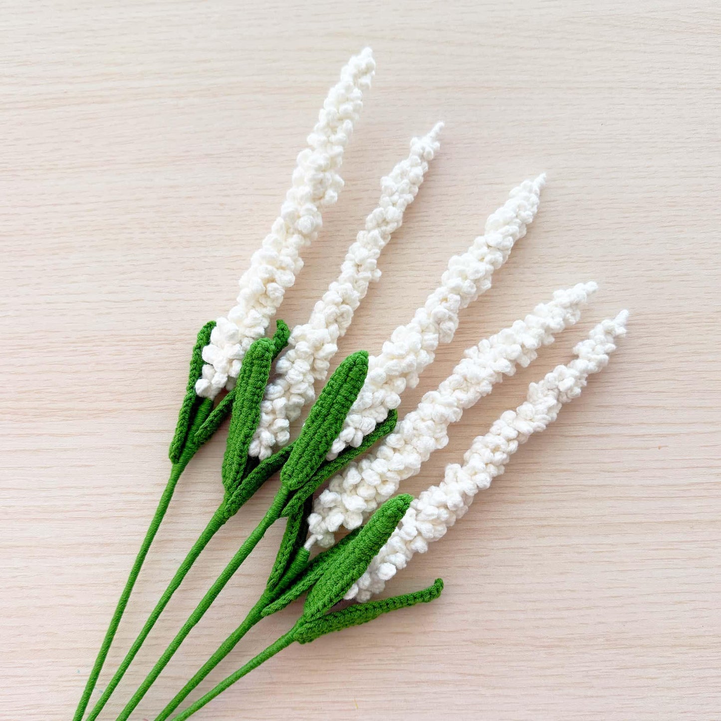 Handmade Crochet Lavender Stems | Lavandula | Flower Stems (no vase) | Purple Green | Bouquet | Gift for Mom Girlfriend | Artificial Plant