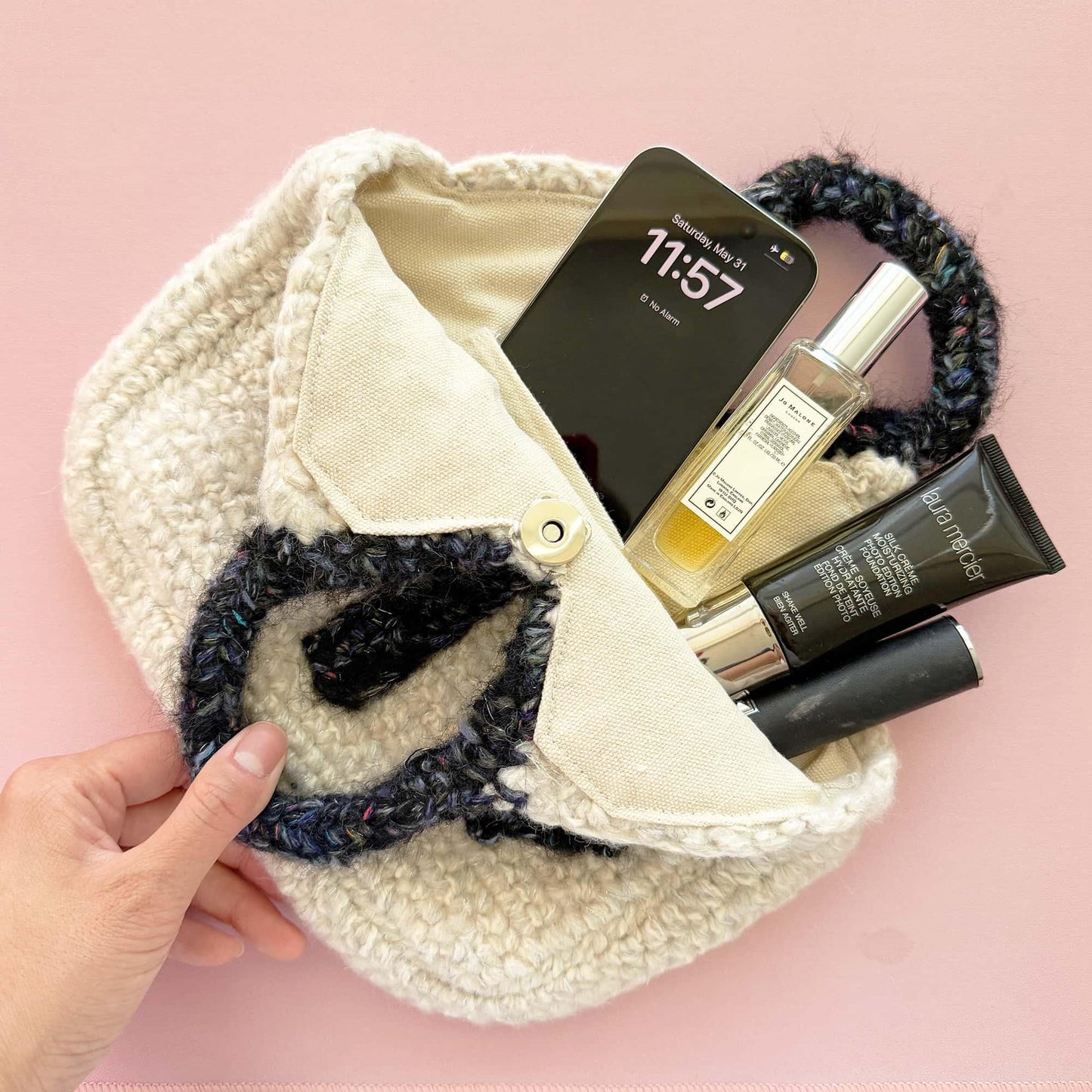 Crochet Shirt Bag: Handmade Yarn Clutch, Funky Fashion