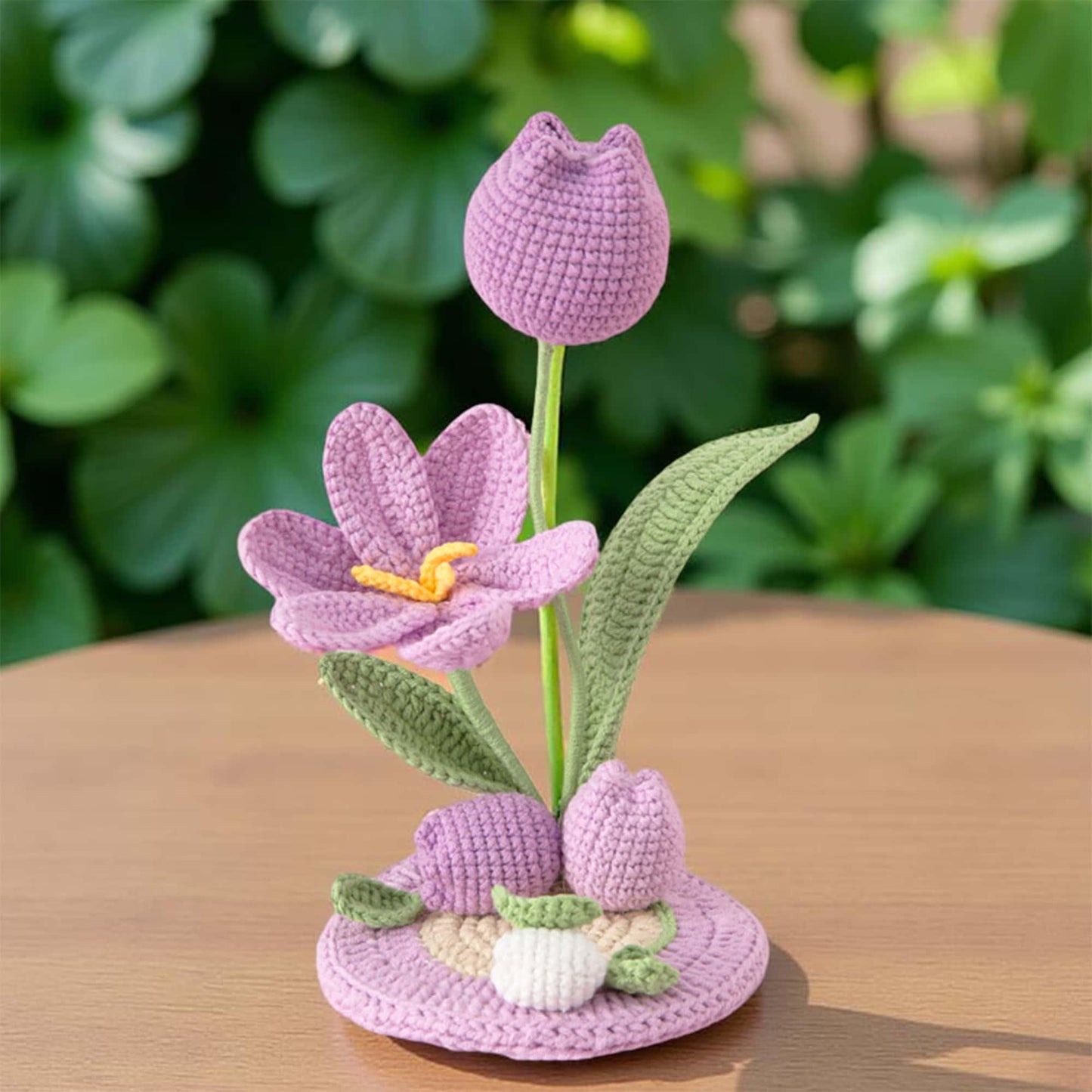 Handmade Crochet Tulip Phone Holder | Pink Phone Stand | Home Decor | Desk Center Piece | Graduation | Birthday | Mother's Day