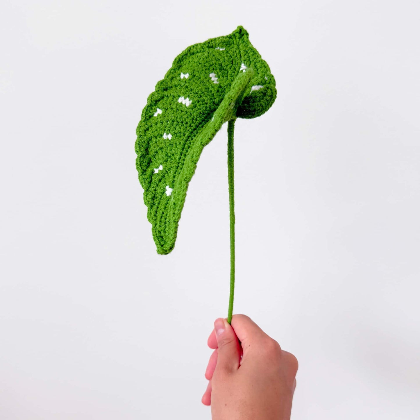 Handmade Crochet Begonia Stems | Leaf Decor | Yarn Houseplant | Crochet Leaves | Botanical Decor | Indoor Greenery | Home Accent