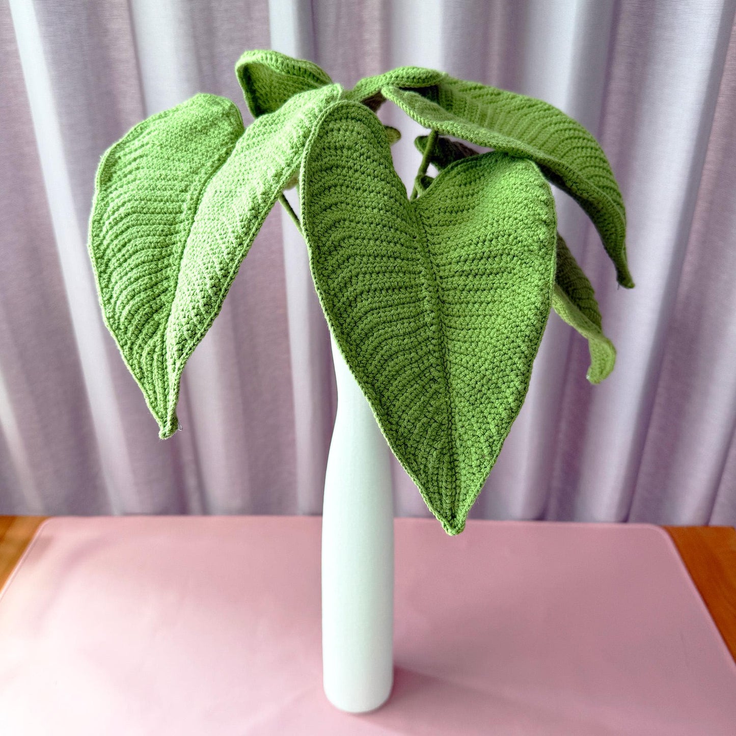 Handmade Crochet Elephant Ear Plant | Green Leaf Decor | Yarn Houseplant | Crochet Leaves | Botanical Decor | Indoor Plant | Home Decor