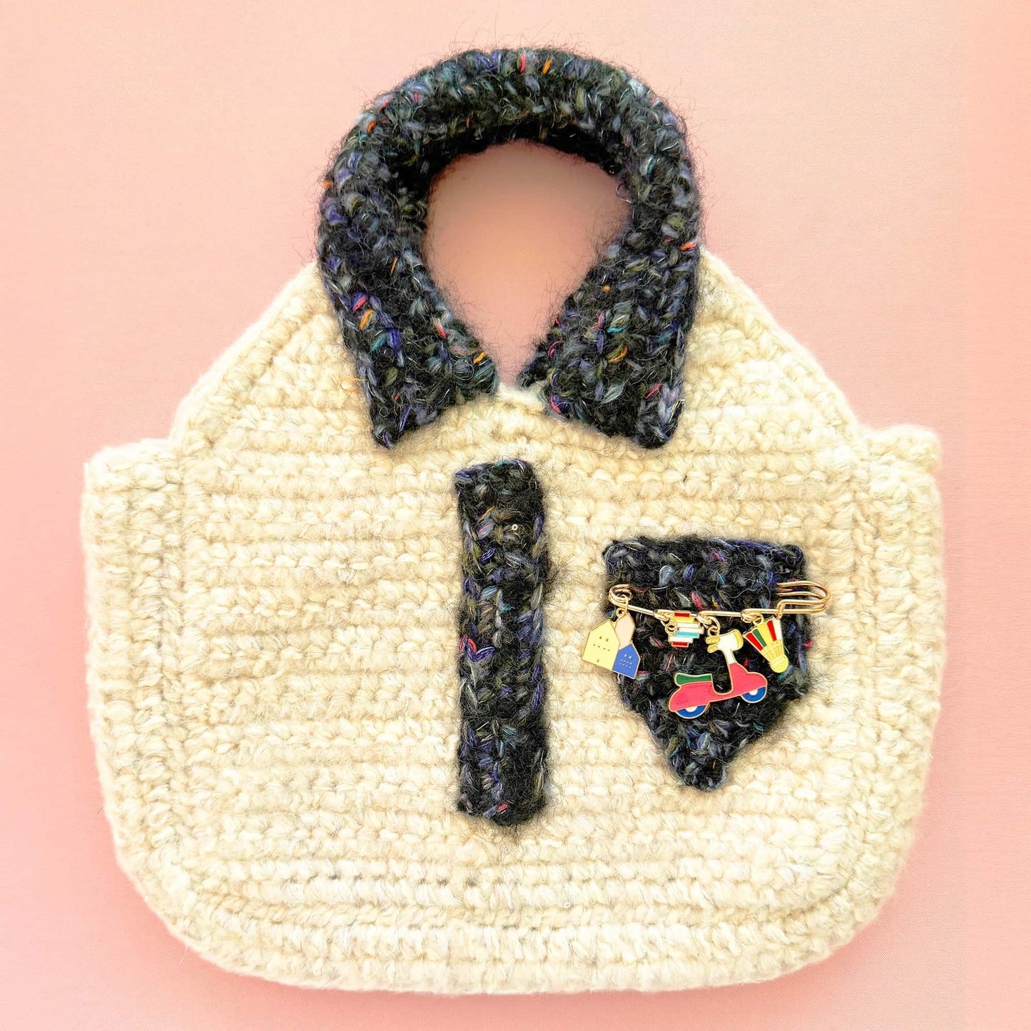 Crochet Shirt Bag: Handmade Yarn Clutch, Funky Fashion