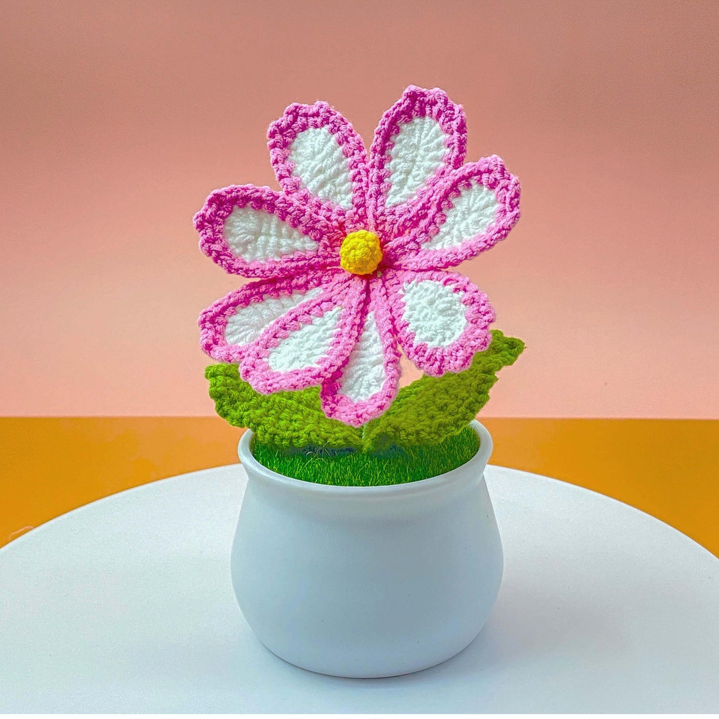 Handmade Crochet Cosmos Daisy Pot | Daisy Decor | Cute Crochet Flower | Spring Home Decor | Crochet Flowers | Gift for Her