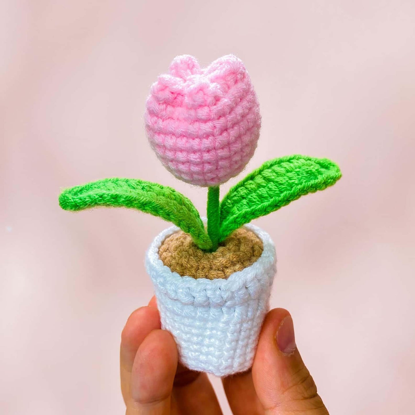 Handmade Crochet Tulip/Mushroom Magnet | Cute Mushroom Decor | Mini Flower Pot | Fridge Magnet | Spring Decor | Gift for Plant Lovers