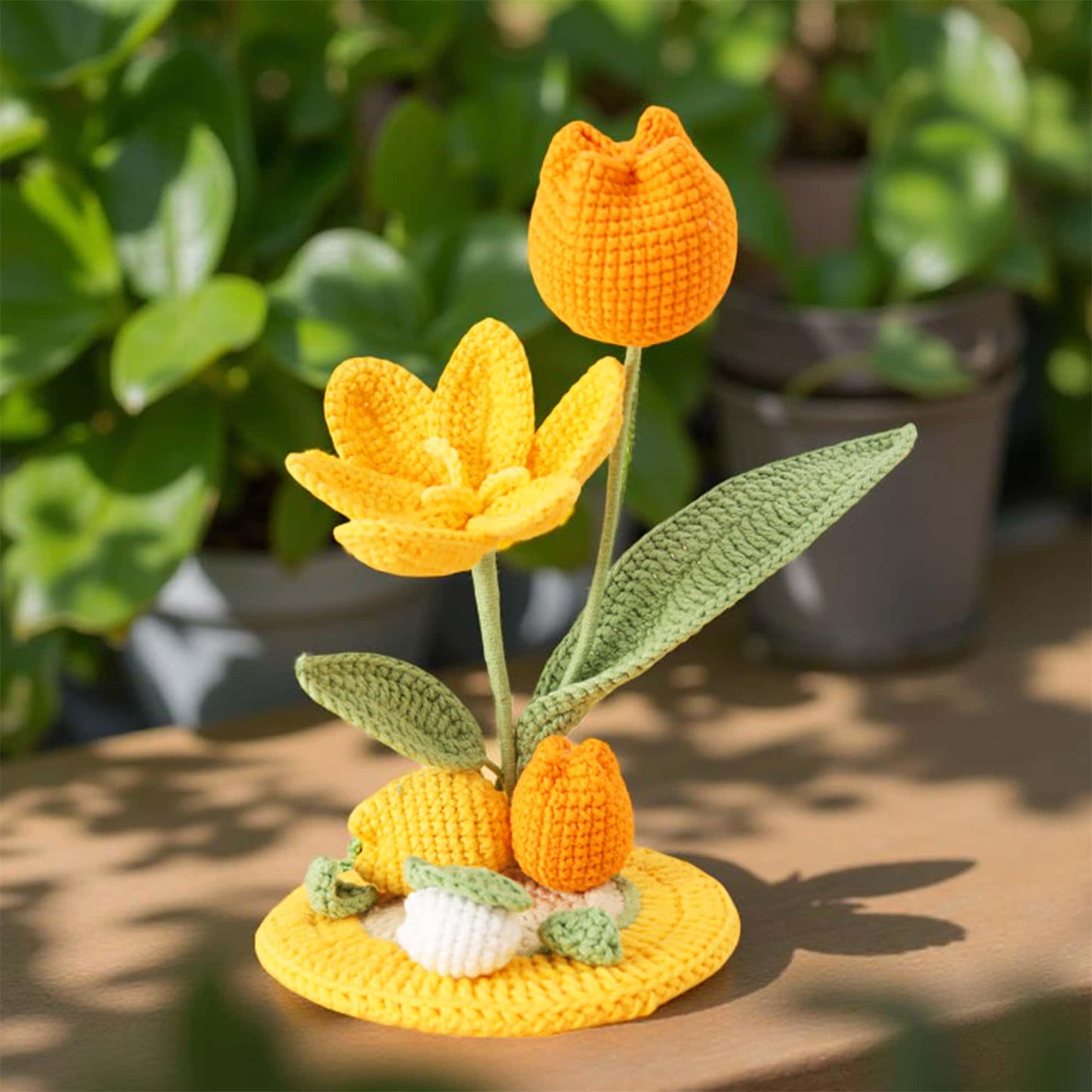 Handmade Crochet Tulip Phone Holder | Pink Phone Stand | Home Decor | Desk Center Piece | Graduation | Birthday | Mother's Day