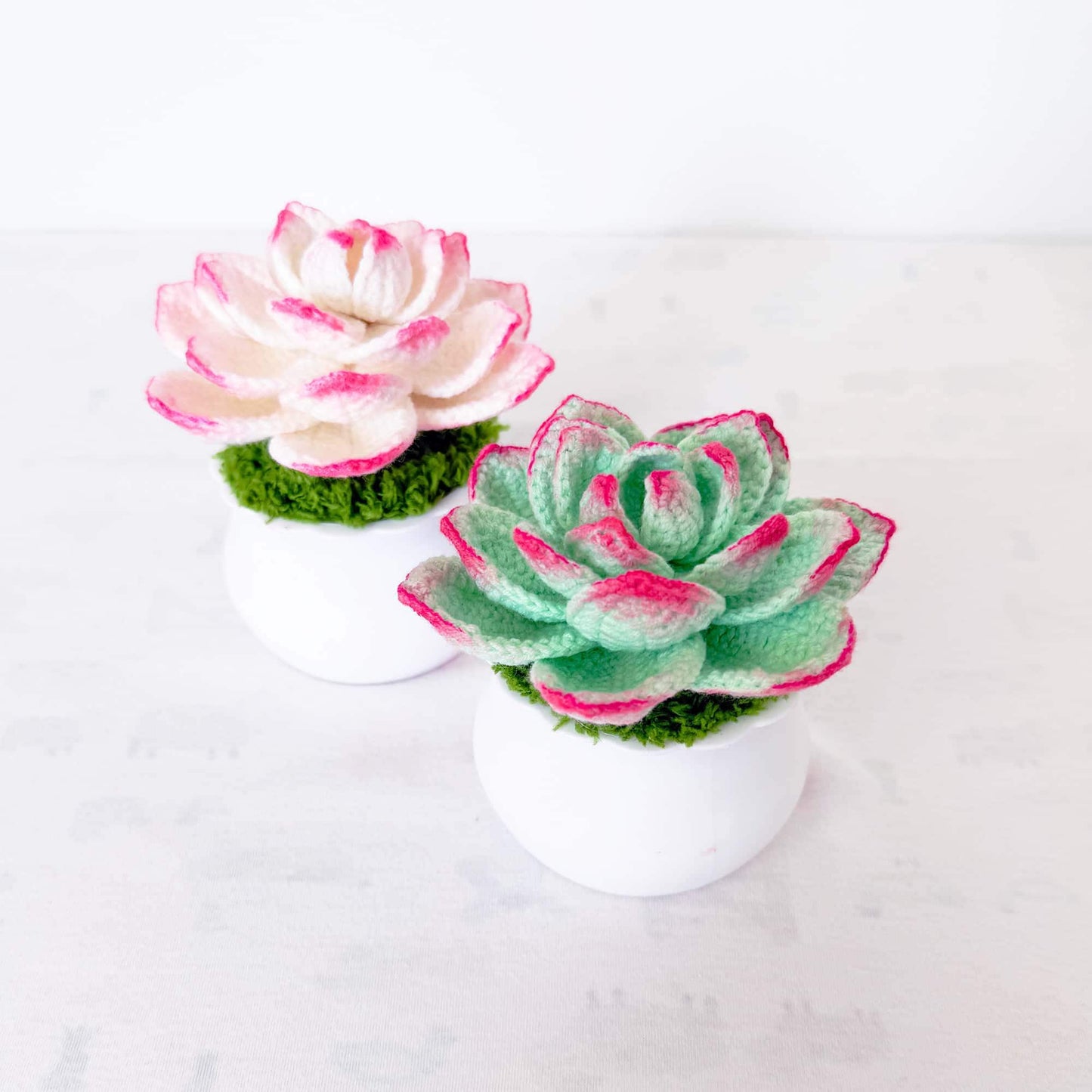 Handmade Crochet Succulent Pot | Yarn Succulent Decor | Cute Crochet Plant | Faux Succulent | Indoor Greenery | Desk Plant | Home Decor