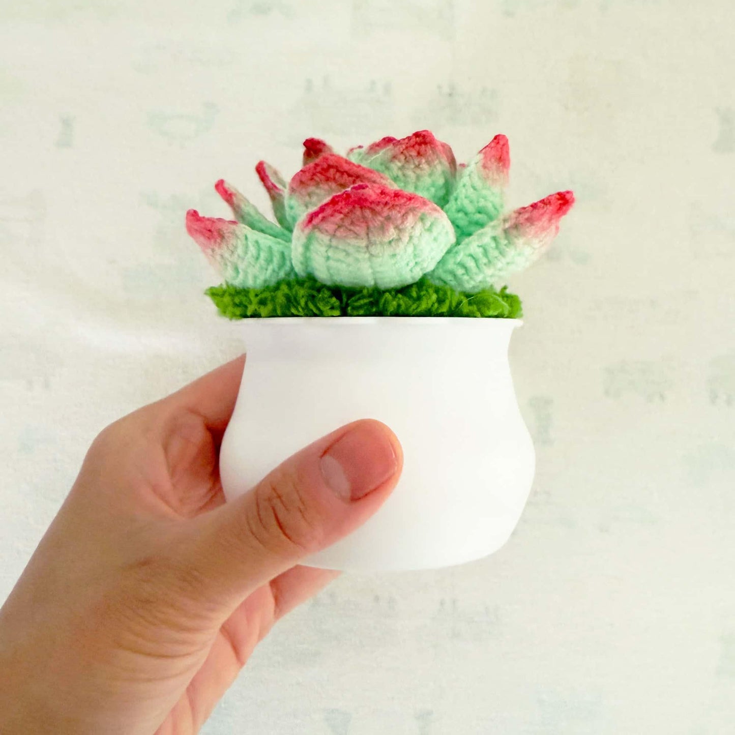 Handmade Crochet Succulent Pot | Yarn Succulent Decor | Cute Crochet Plant | Faux Succulent | Indoor Greenery | Desk Plant | Home Decor
