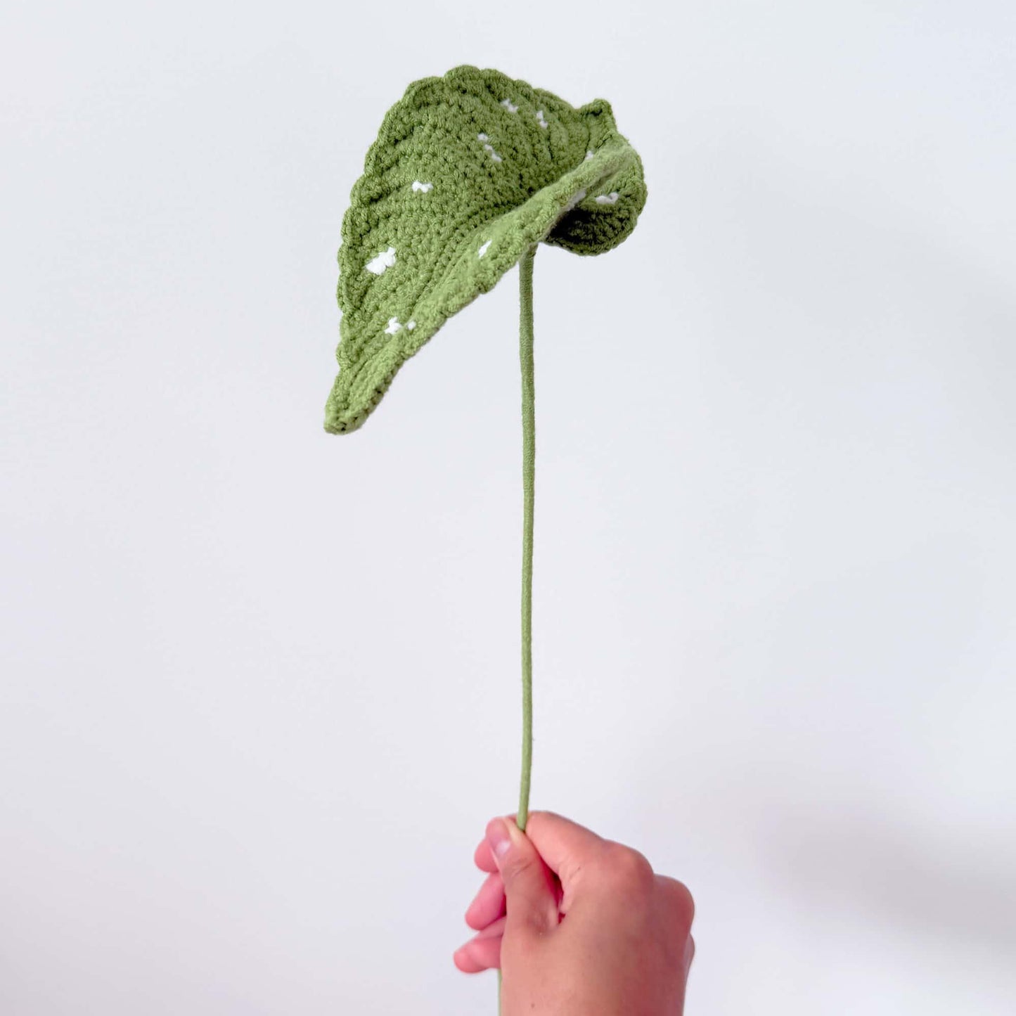 Handmade Crochet Begonia Stems | Leaf Decor | Yarn Houseplant | Crochet Leaves | Botanical Decor | Indoor Greenery | Home Accent