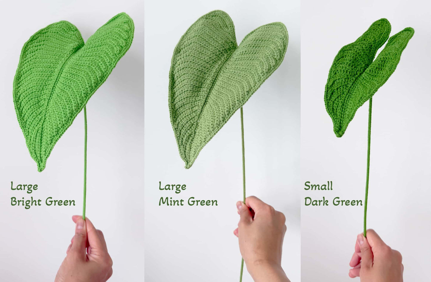 Handmade Crochet Elephant Ear Plant | Green Leaf Decor | Yarn Houseplant | Crochet Leaves | Botanical Decor | Indoor Plant | Home Decor