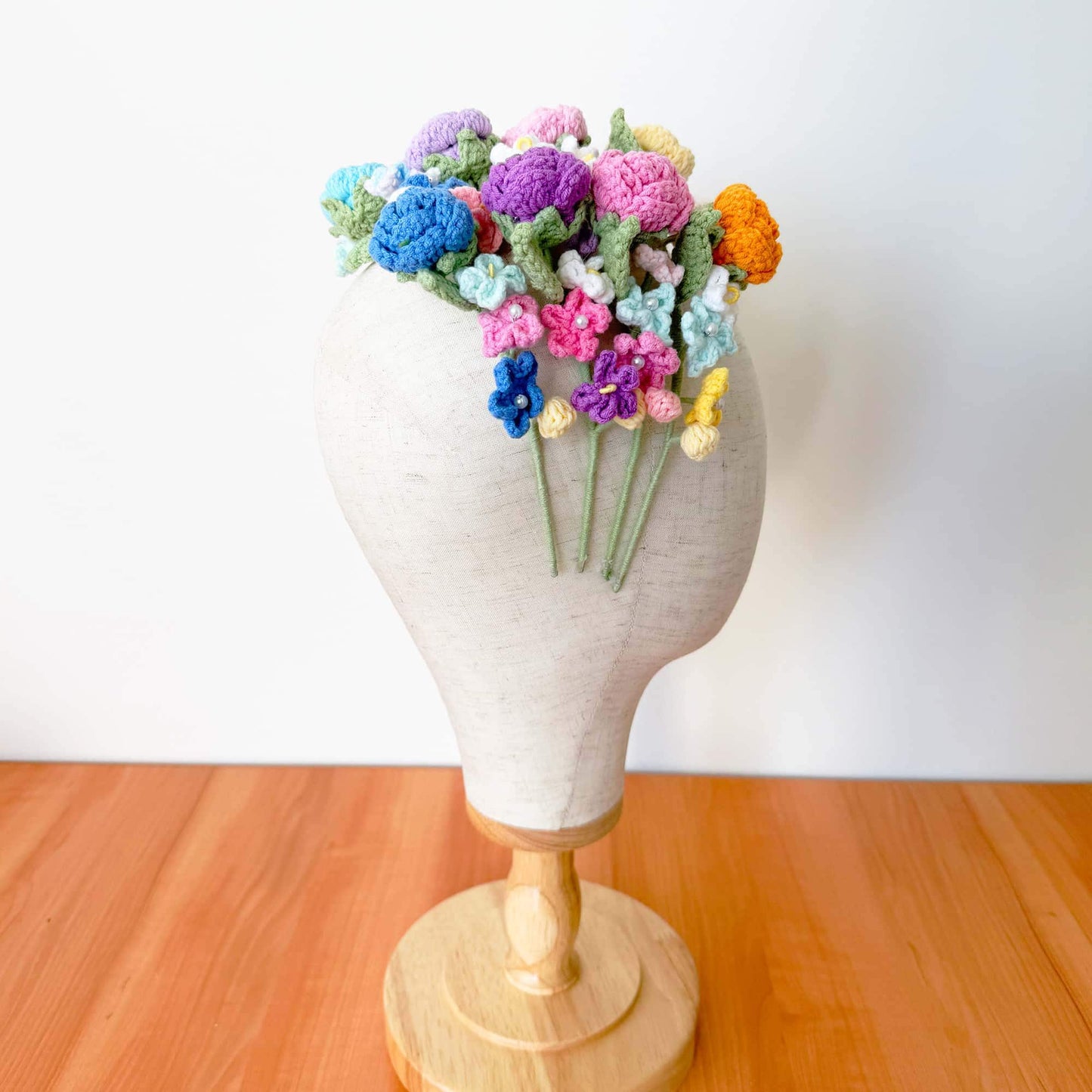 Handmade Crochet Flower Headband | Wedding Hair Decor | Boho Floral Crown | Flower Girl Accessory | Cute Crochet Flowers | Spring Style