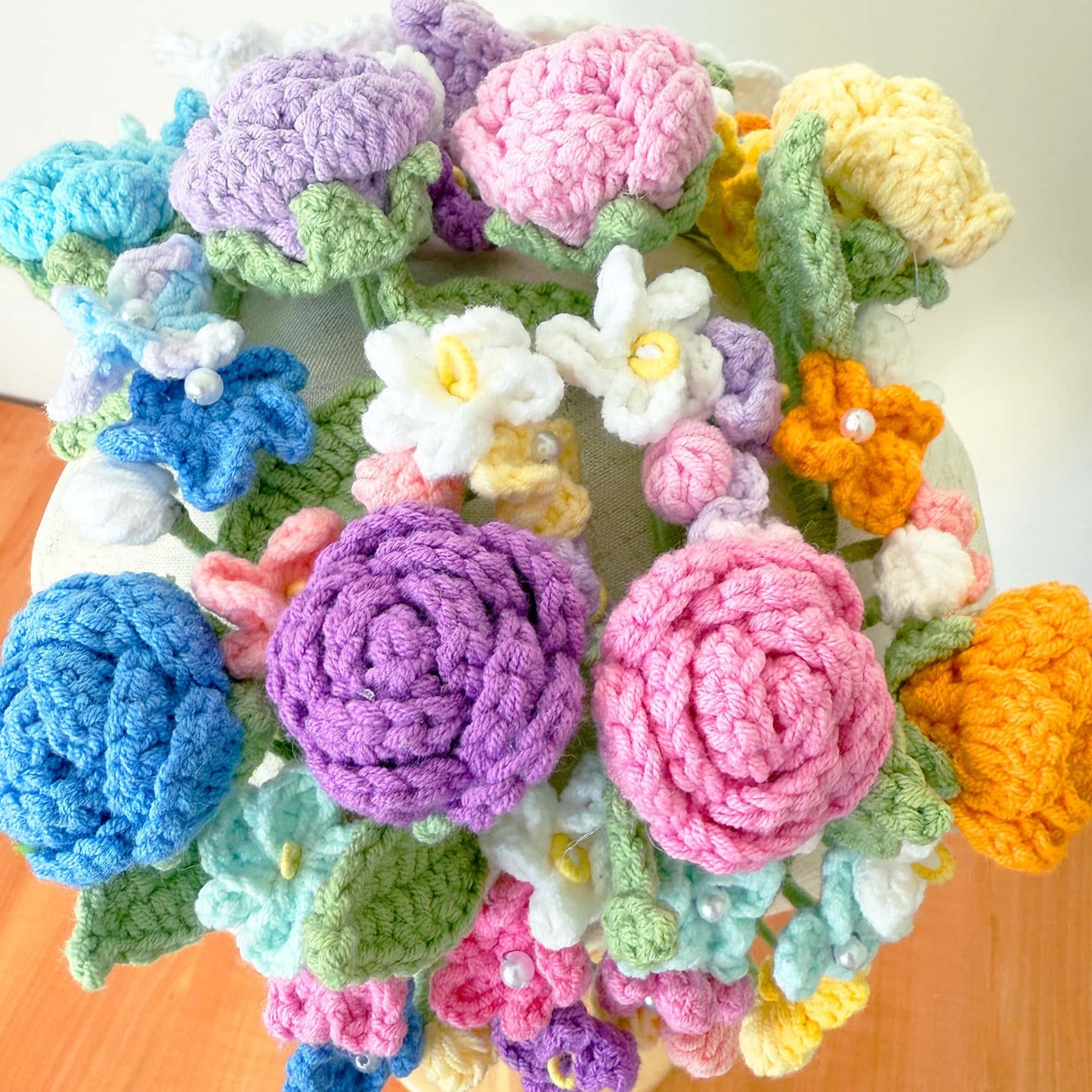 Handmade Crochet Flower Headband | Wedding Hair Decor | Boho Floral Crown | Flower Girl Accessory | Cute Crochet Flowers | Spring Style