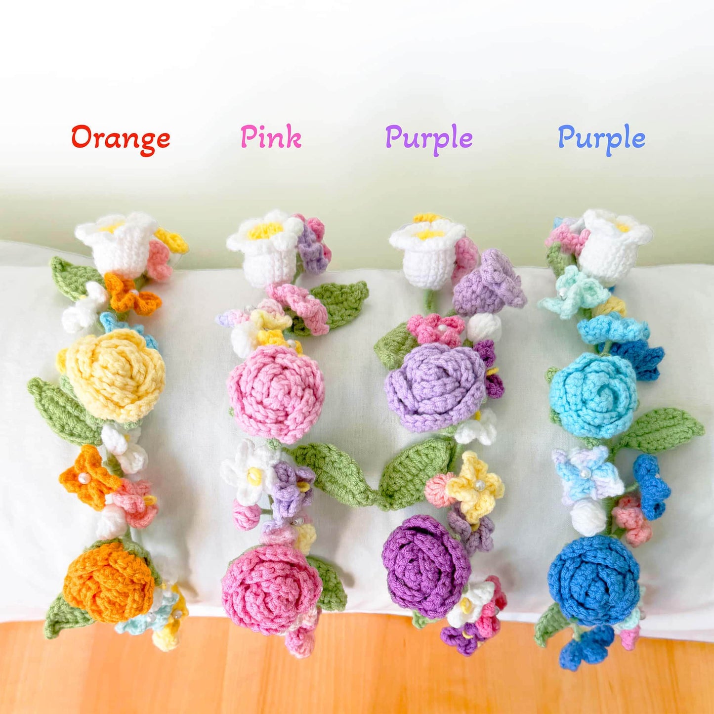 Handmade Crochet Flower Headband | Wedding Hair Decor | Boho Floral Crown | Flower Girl Accessory | Cute Crochet Flowers | Spring Style