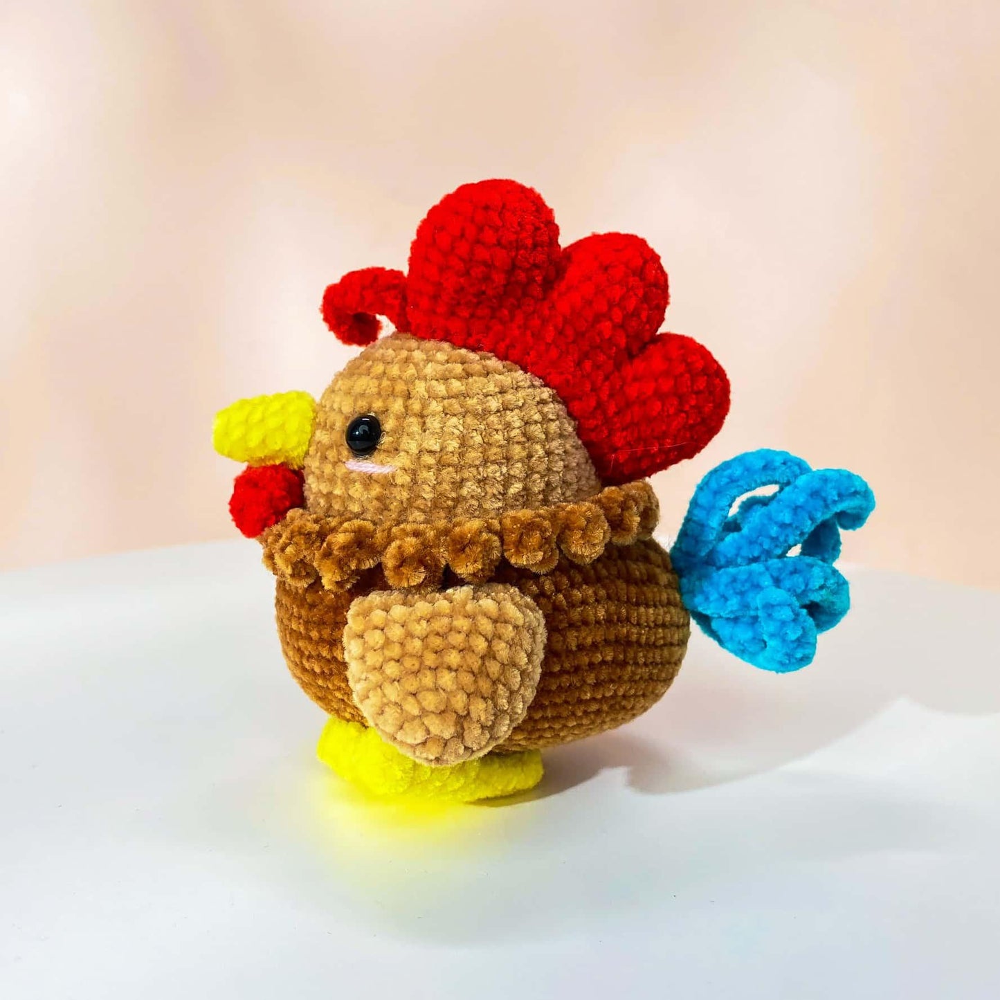Handmade Crochet Turkey Plush | Chicken Decor | Cute Amigurumi Bird | Thanksgiving Gift | Fall Farm Animal | Crochet Turkey Toy