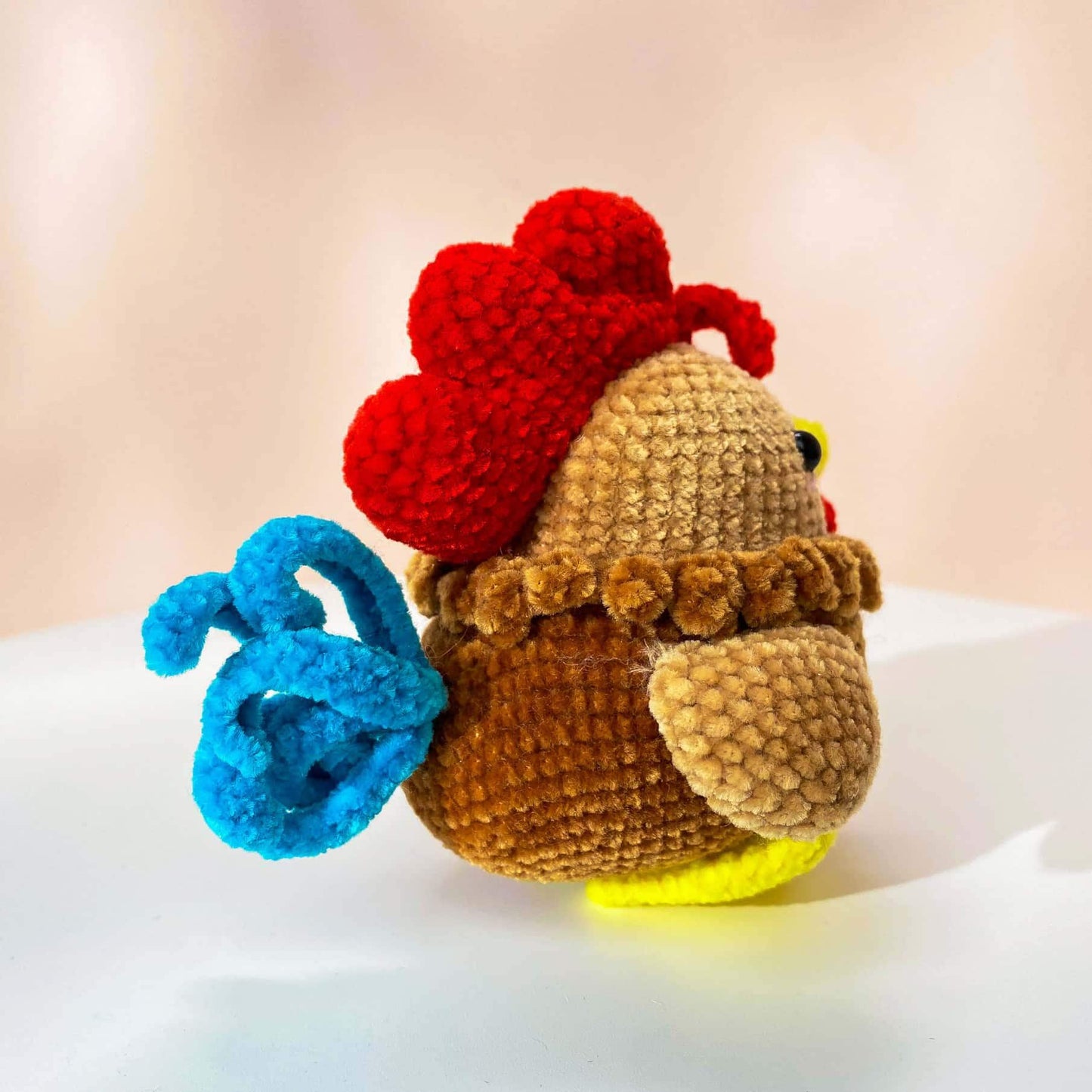 Handmade Crochet Turkey Plush | Chicken Decor | Cute Amigurumi Bird | Thanksgiving Gift | Fall Farm Animal | Crochet Turkey Toy