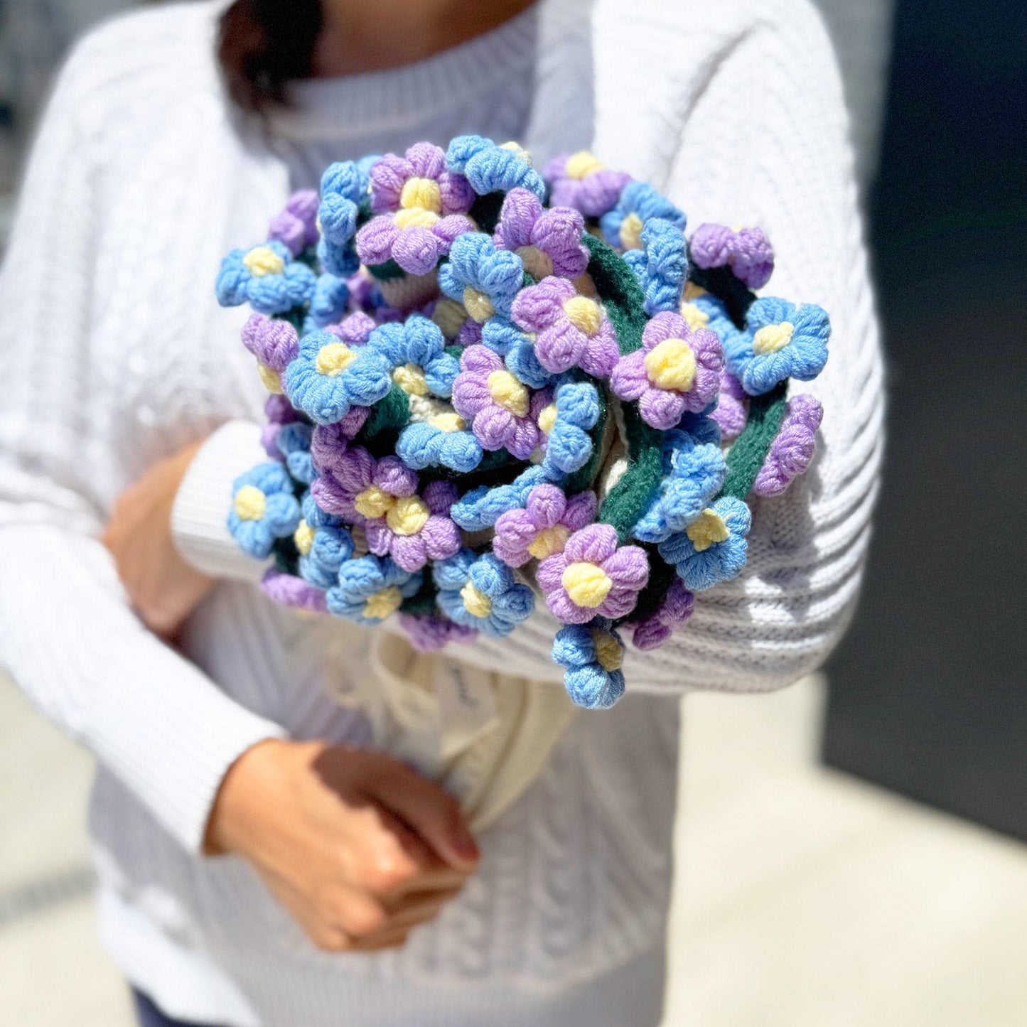 Handmade Crochet Blanket Bouquet | Flower Blanket | Convertible Baby Blanket | Cute Gift for Mom | Nursery Decor | Cozy Throw