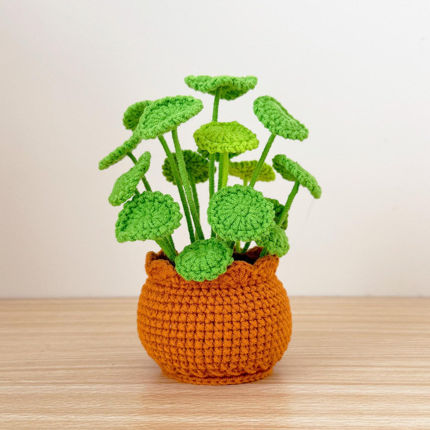 Handmade Crochet Chinese Money Plant | UFO | Pilea Plant Decor | Yarn Houseplant | Cute Greenery | Faux Potted Plant | Home Decor