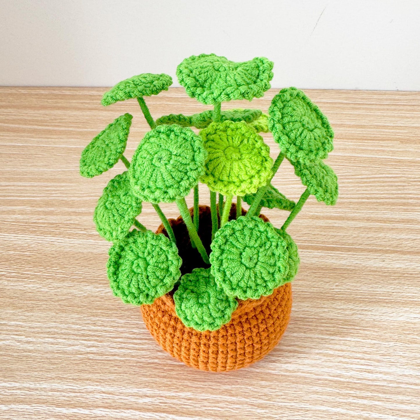 Handmade Crochet Chinese Money Plant | UFO | Pilea Plant Decor | Yarn Houseplant | Cute Greenery | Faux Potted Plant | Home Decor