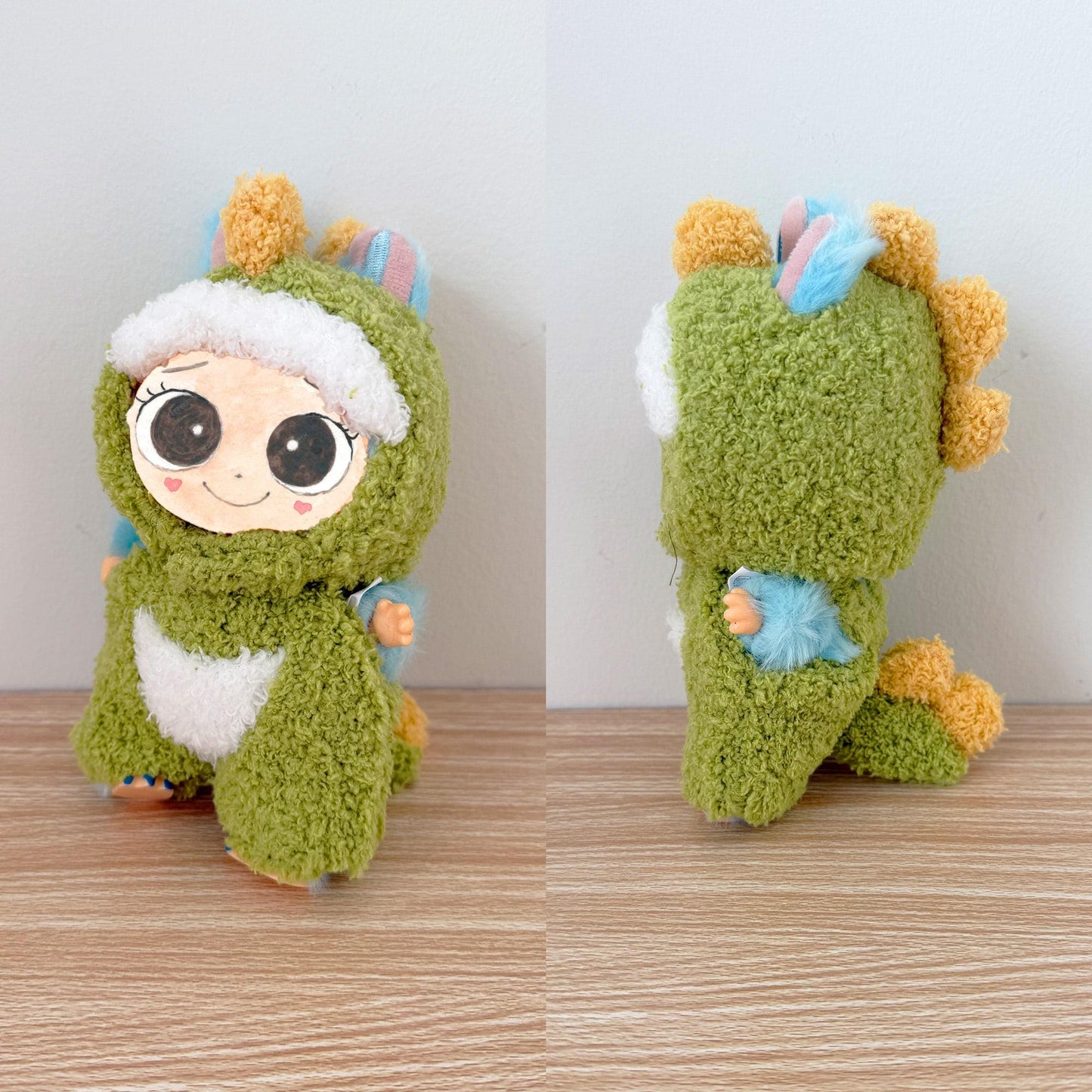 Handmade Crochet Labubu Doll Outfit Set | Cute Plush Clothes | Miniature Yarn Costume | Halloween Bunny Dinosaur Witch Outfit for Collectible Toys