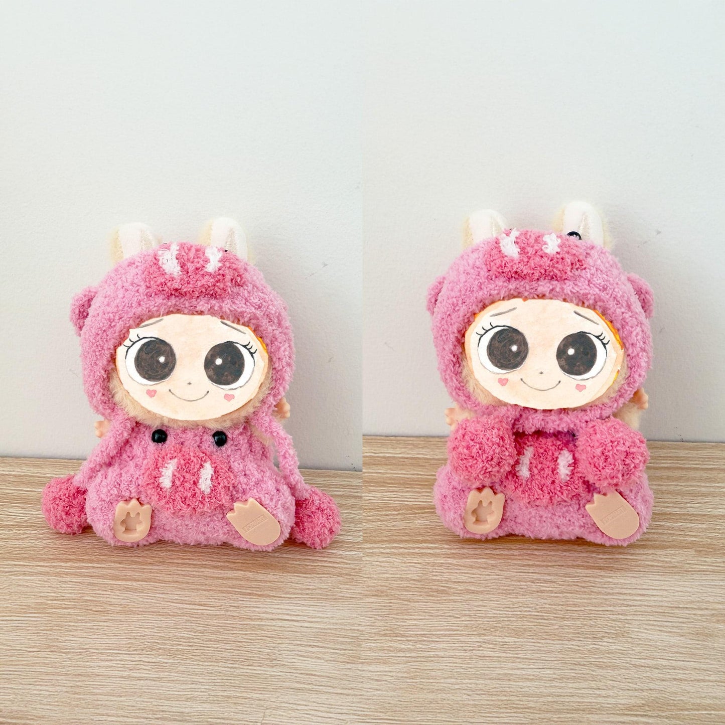 Handmade Crochet Labubu Doll Outfit Set | Cute Plush Clothes | Miniature Yarn Costume | Halloween Bunny Dinosaur Witch Outfit for Collectible Toys