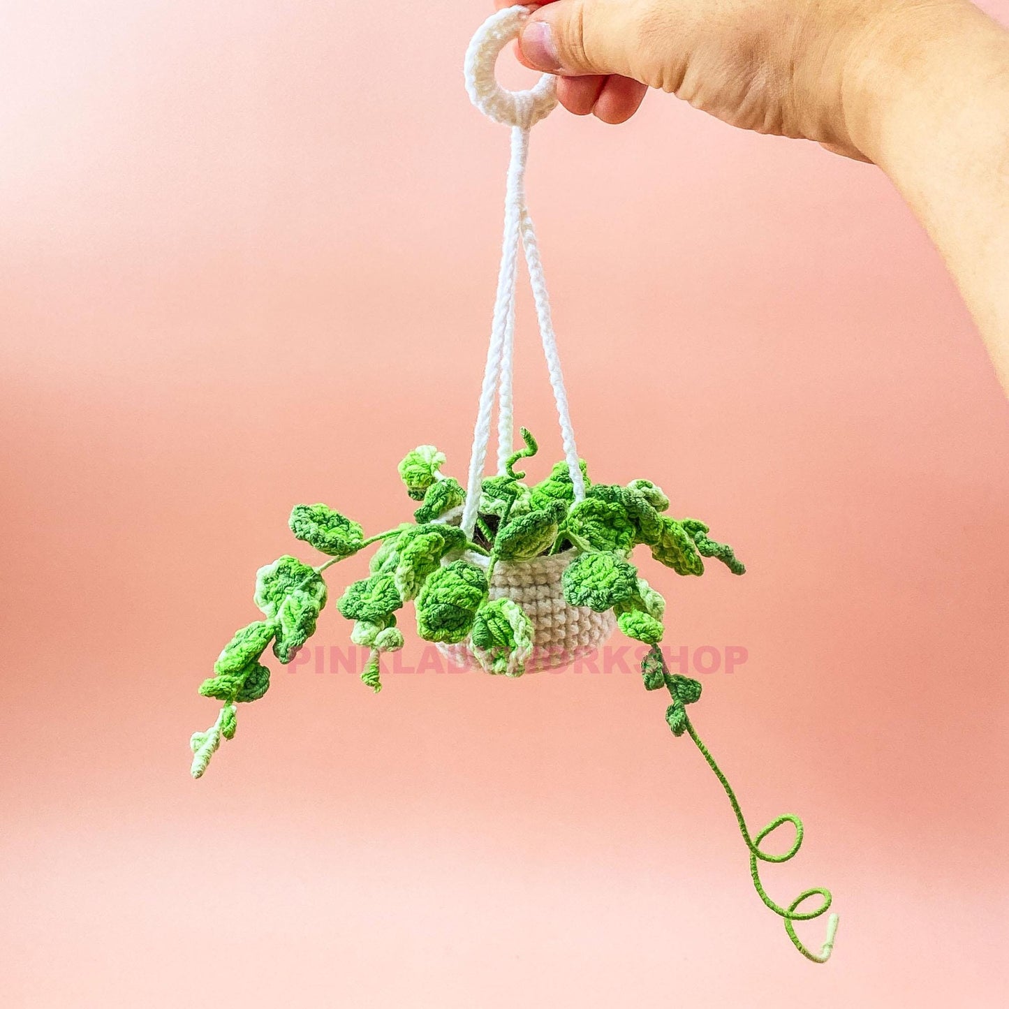Crochet Hanging Plant | Creeping Charlie | String of Turtles | Car Mirror Decor | Pilea | Peperomia | Home Decor | Amigurumi Gift