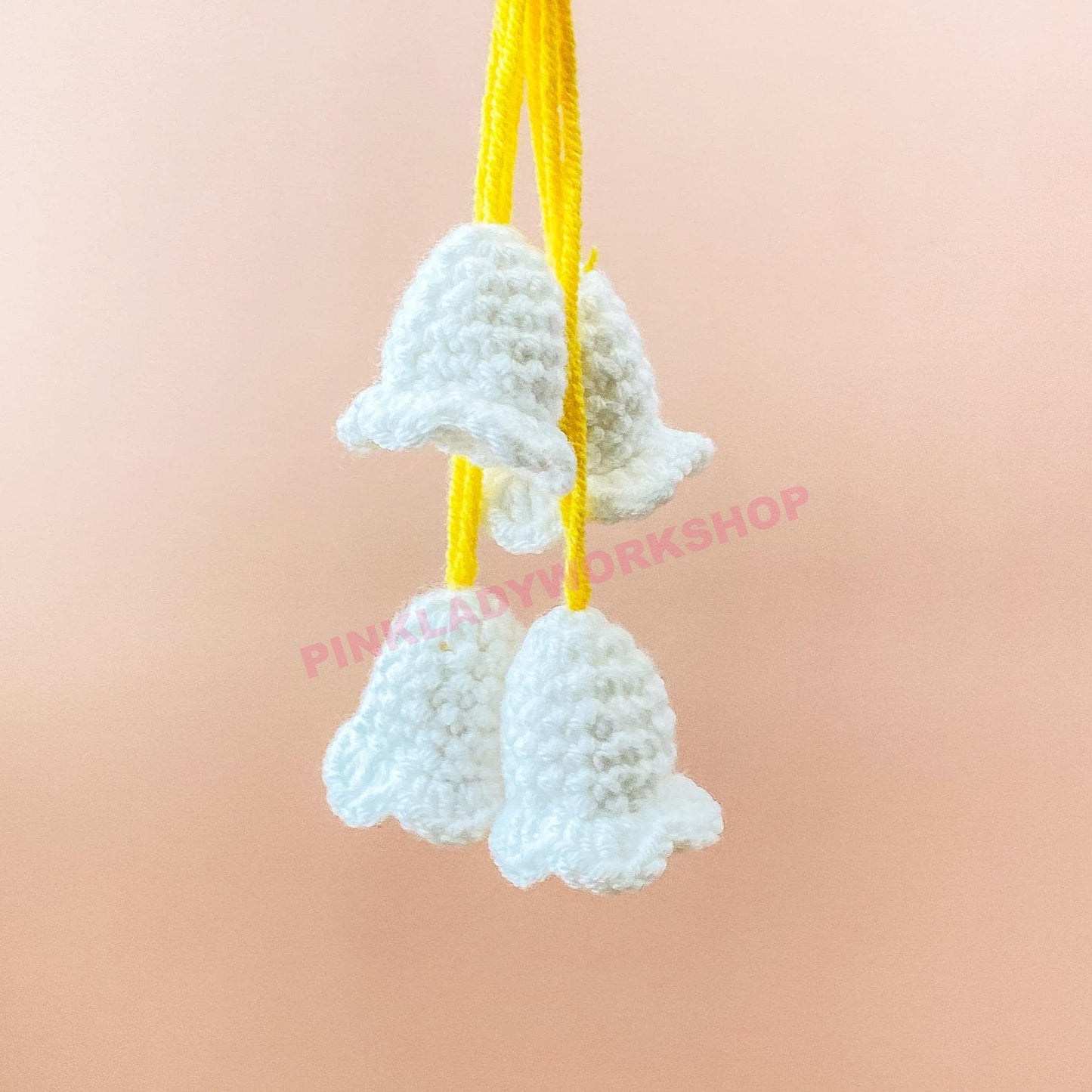 Crochet Star Charm | Lily of the Valley | Japanese Anime-Inspired Car Decor | Bag Charm | Cute Christmas Ornament | Home Decor | Gift Idea