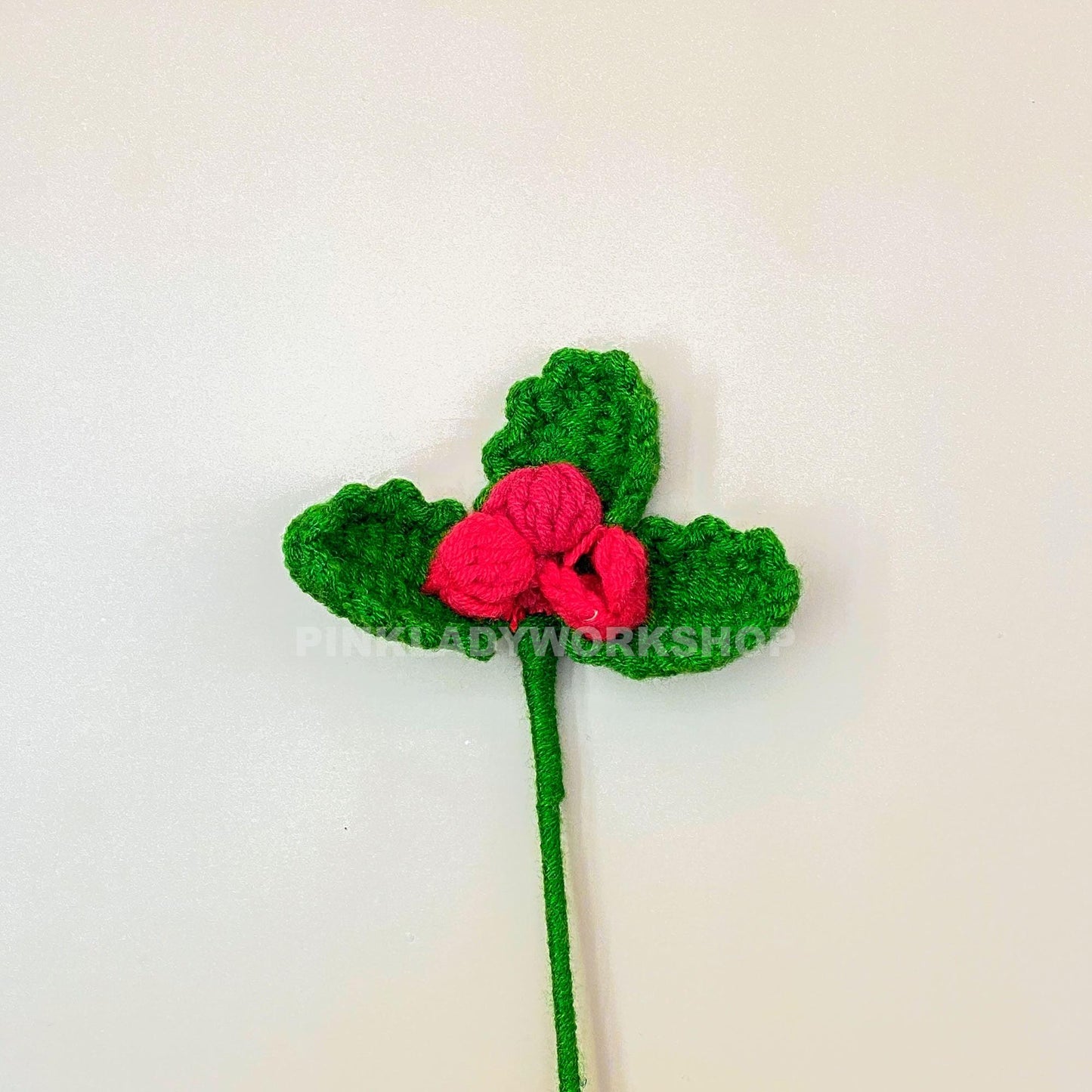 Handmade Crochet Christmas Bouquet | Poinsettia Pine Holly | Handmade Holiday Flowers | Amigurumi Decor | Festive Faux Arrangement Yarn Gift