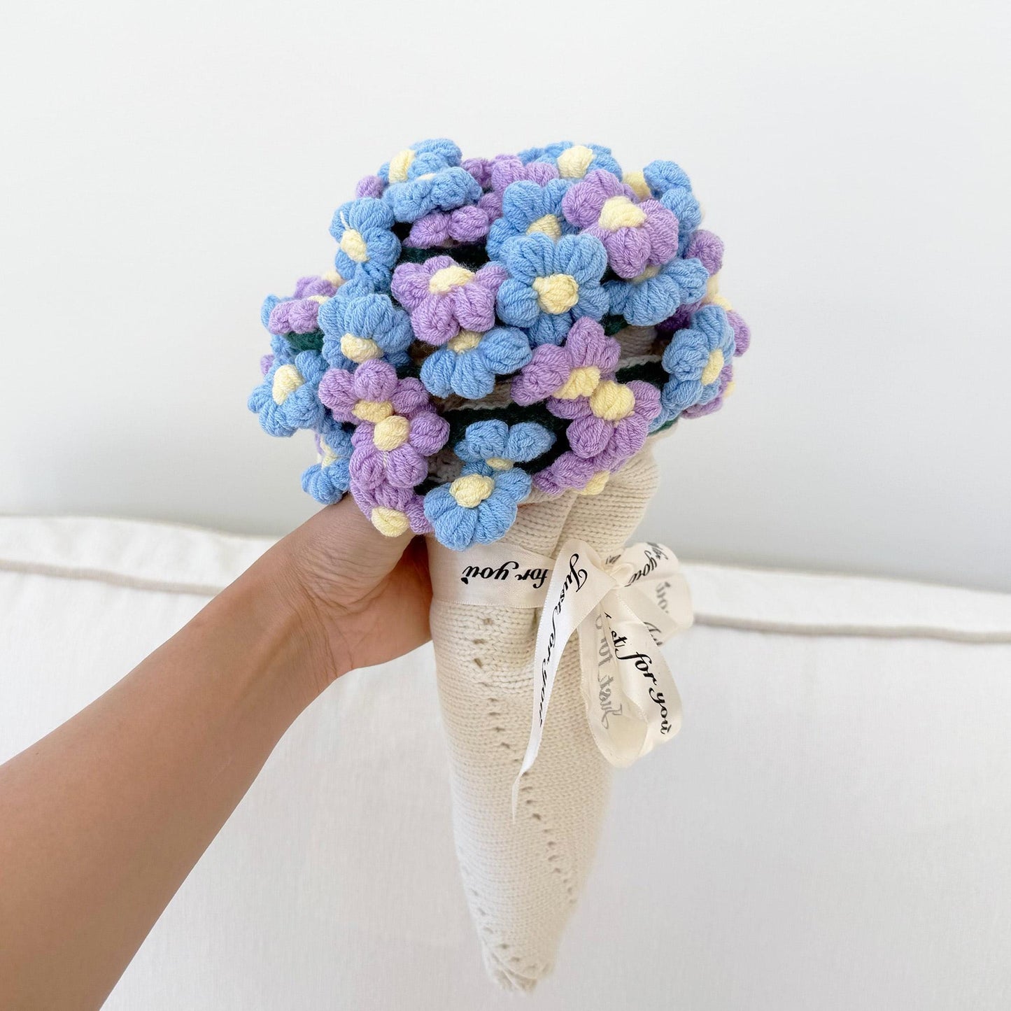 Handmade Crochet Blanket Bouquet | Flower Blanket | Convertible Baby Blanket | Cute Gift for Mom | Nursery Decor | Cozy Throw